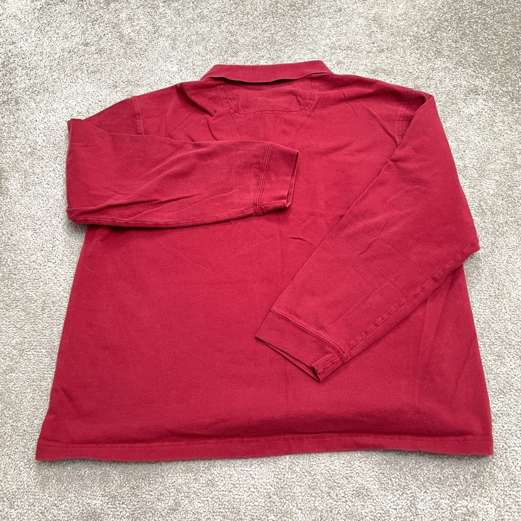 Vintage St. John's Bay Polo Shirt Mens L Red Long Sleeve Cotton Casual Size US L / EU 52-54 / 3 - 2 Thumbnail