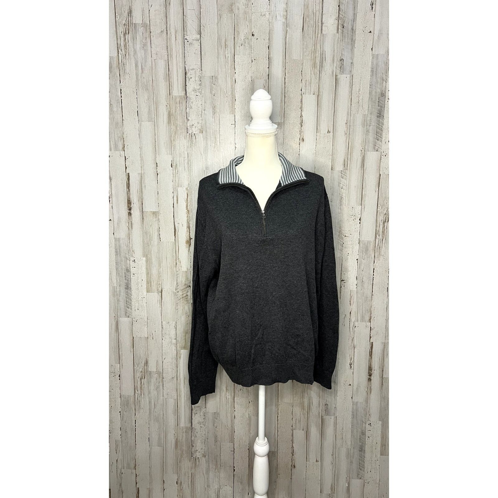 Banana Republic Banana Republic Mens Large Gray Quarter-Zip Pullover Sweater Size US L / EU 52-54 / 3 - 1 Thumbnail