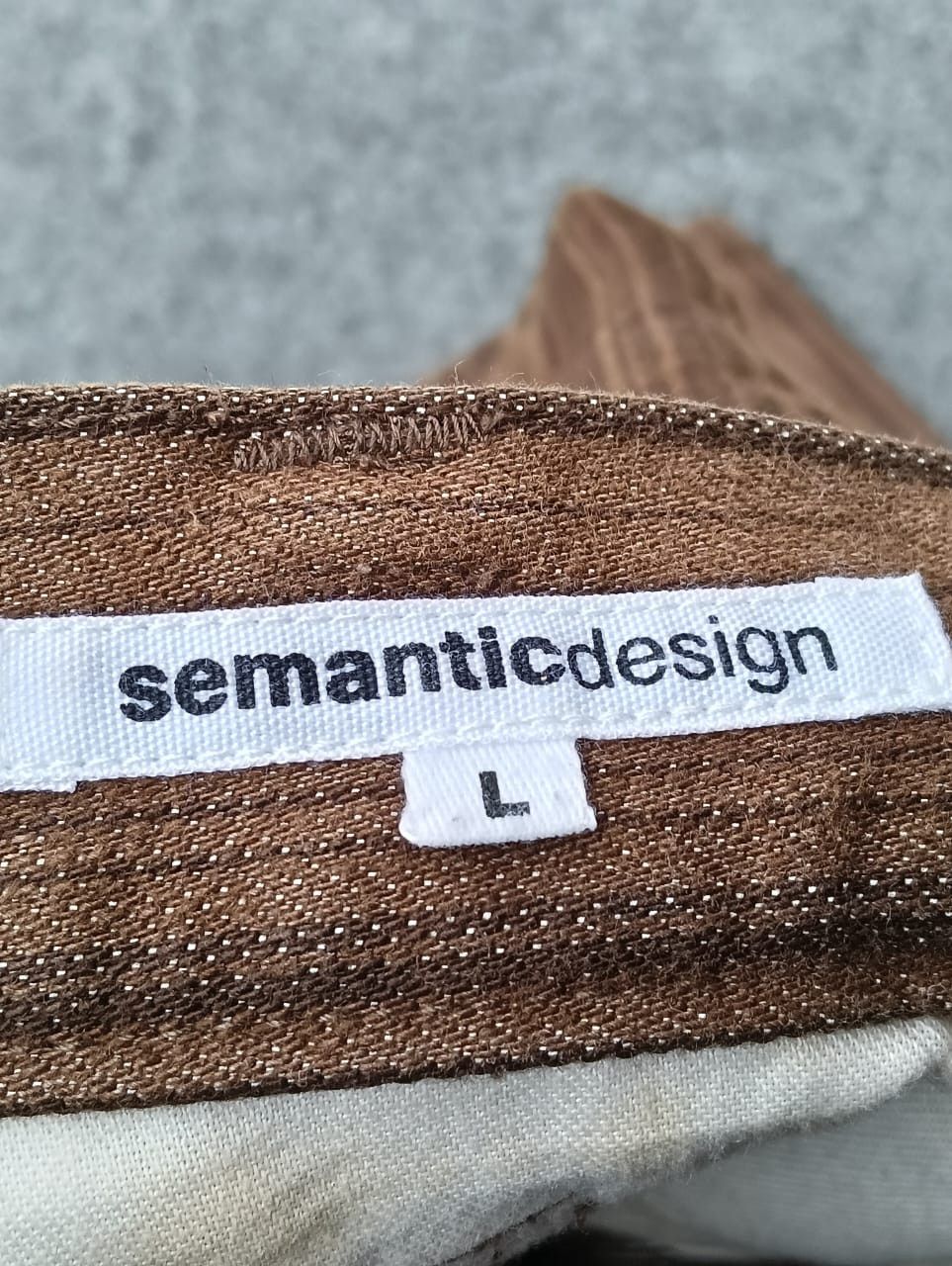 semanticdesign Flare Semantic Design - brown stripe,metal chain. Size US 31 - 6 Thumbnail