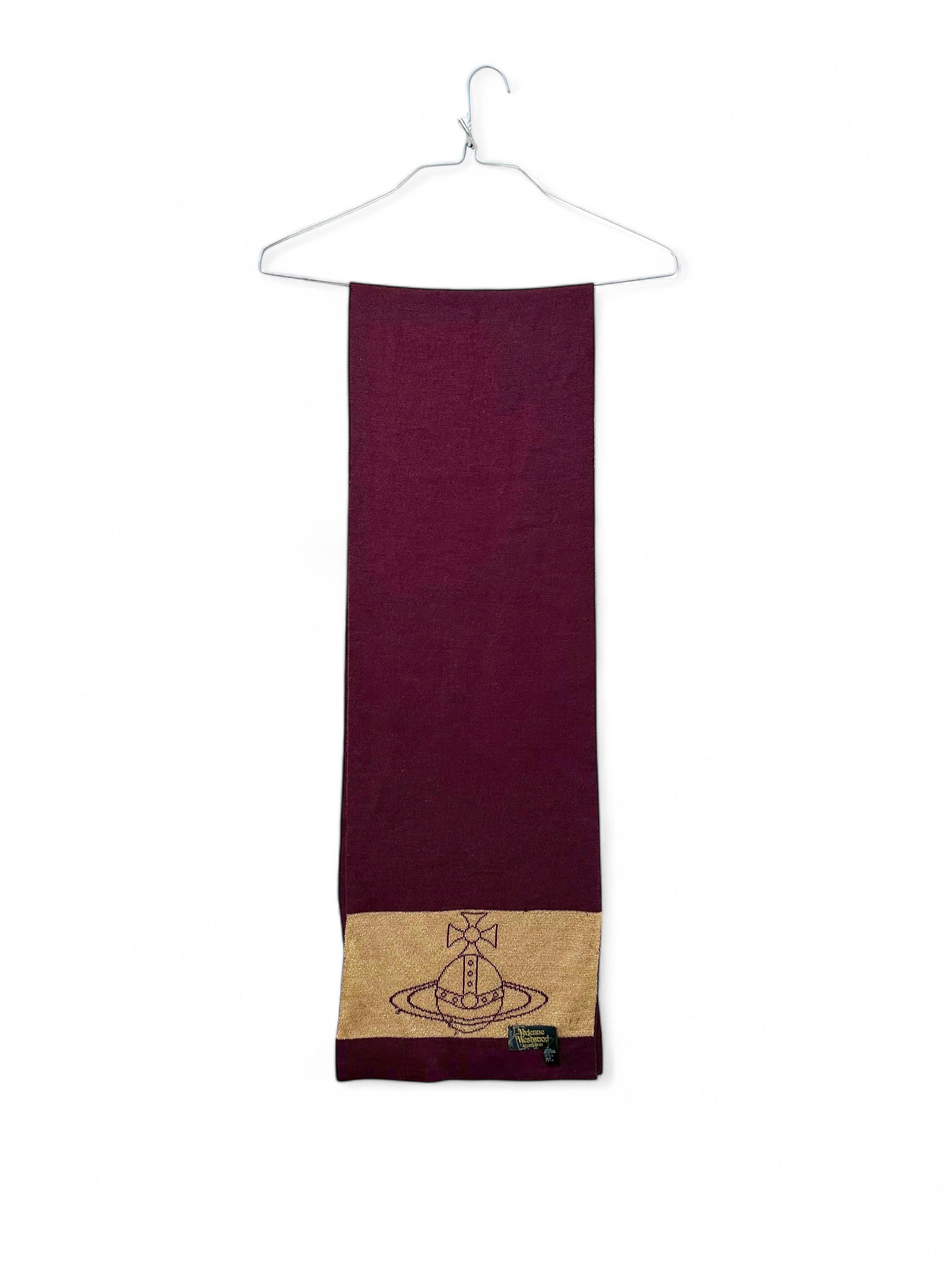 Vintage × Vivienne Westwood Rare Vivienne Westwood Vintage Wool Orb Logo Large Scarf Size ONE SIZE - 5 Thumbnail