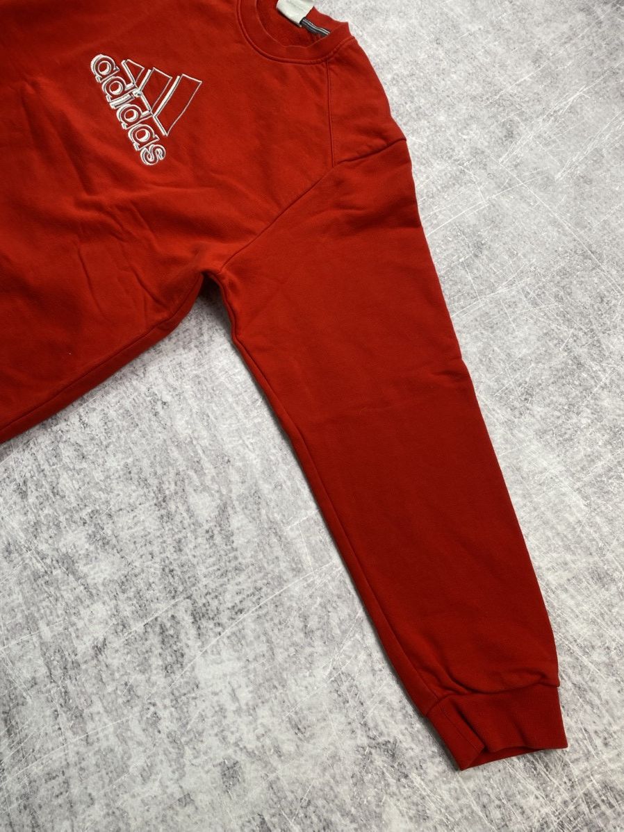 Adidas × Vintage Vintage baggy red central logo Adidas sweatshirt Size US L / EU 52-54 / 3 - 4 Thumbnail
