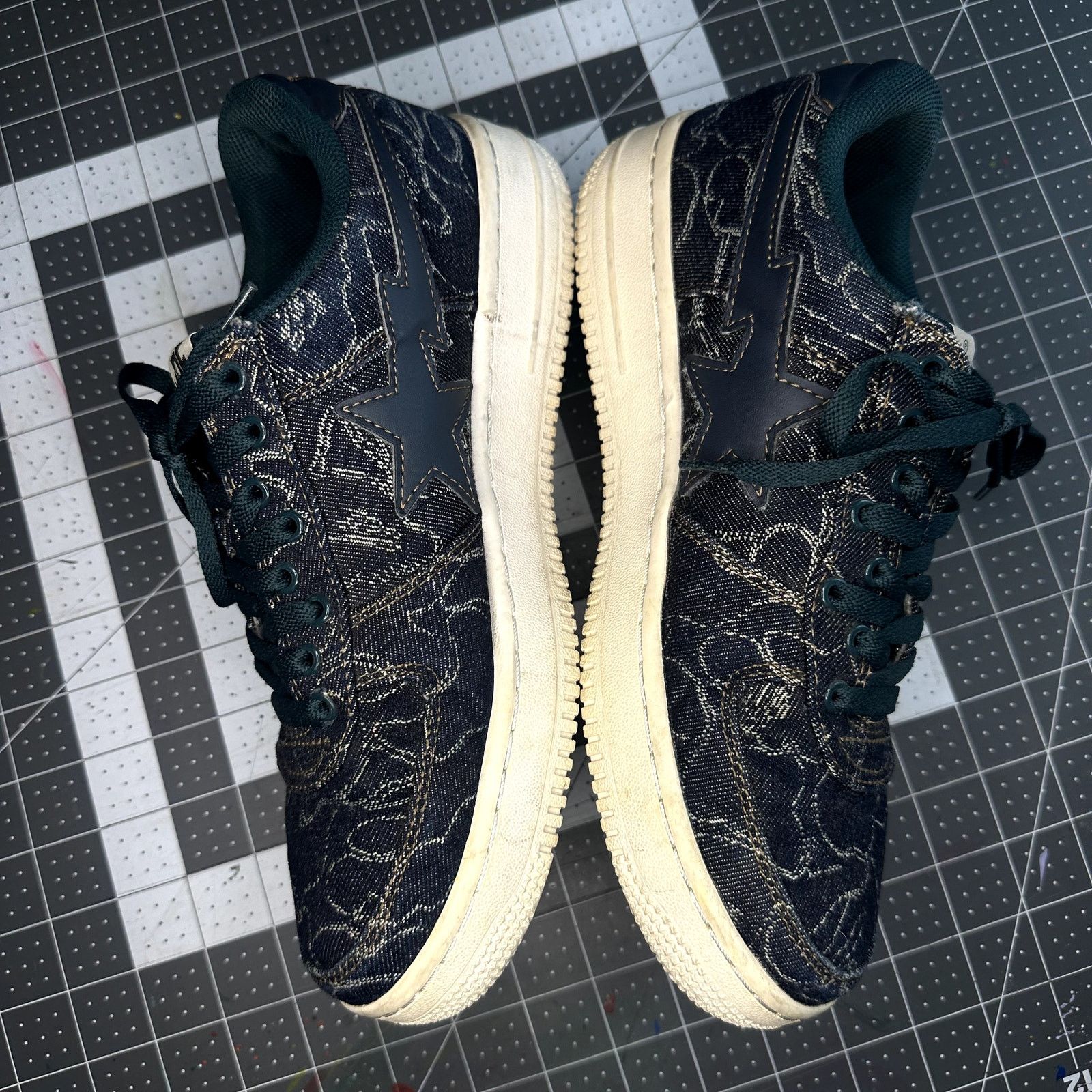 Bape Bape Bapesta 'Denim Camo Monogram' Size US 8.5 / EU 41-42 - 4 Thumbnail