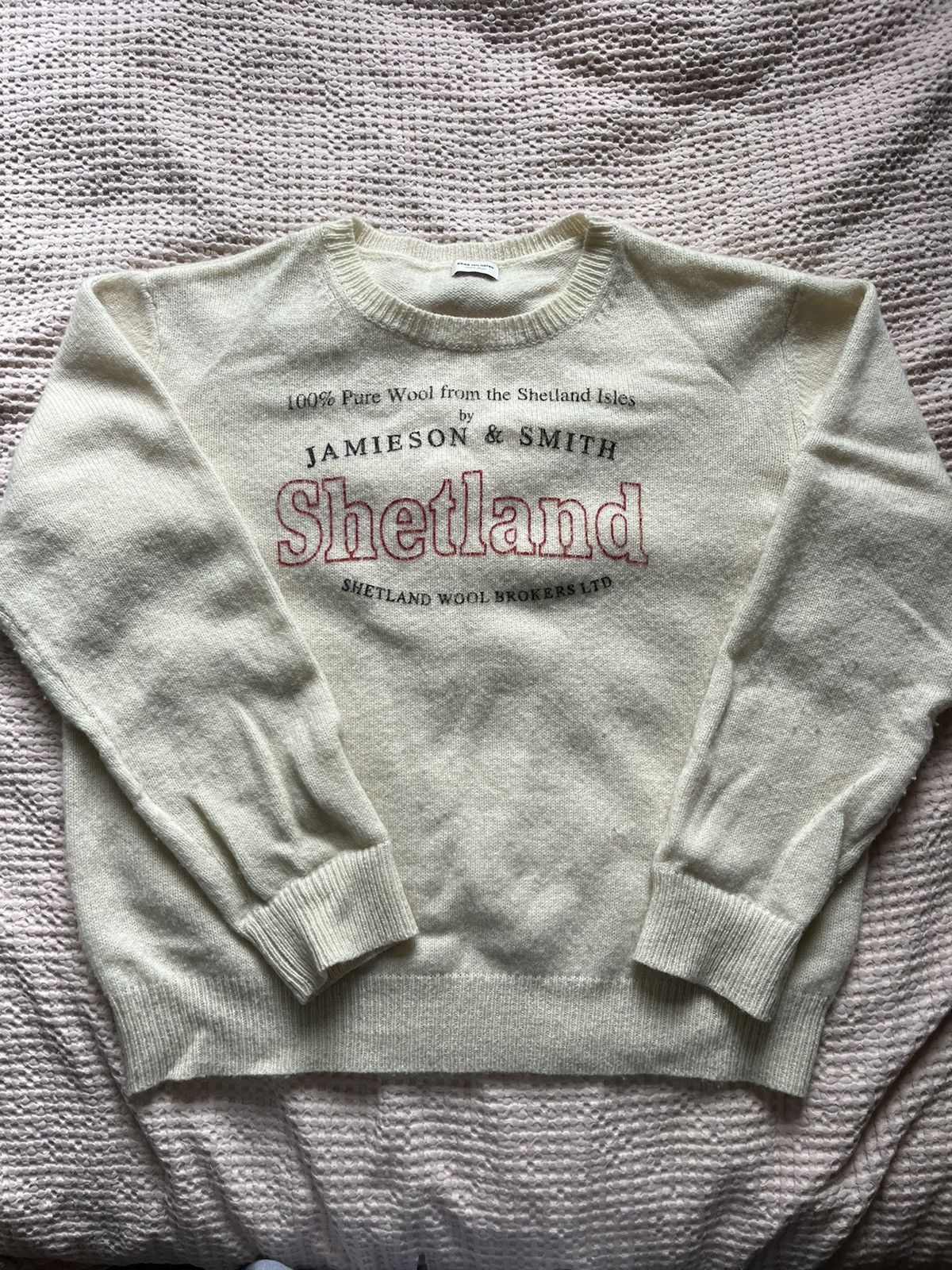 image of Dries Van Noten Shetland Sweater in Cream, Men's (Size XL)