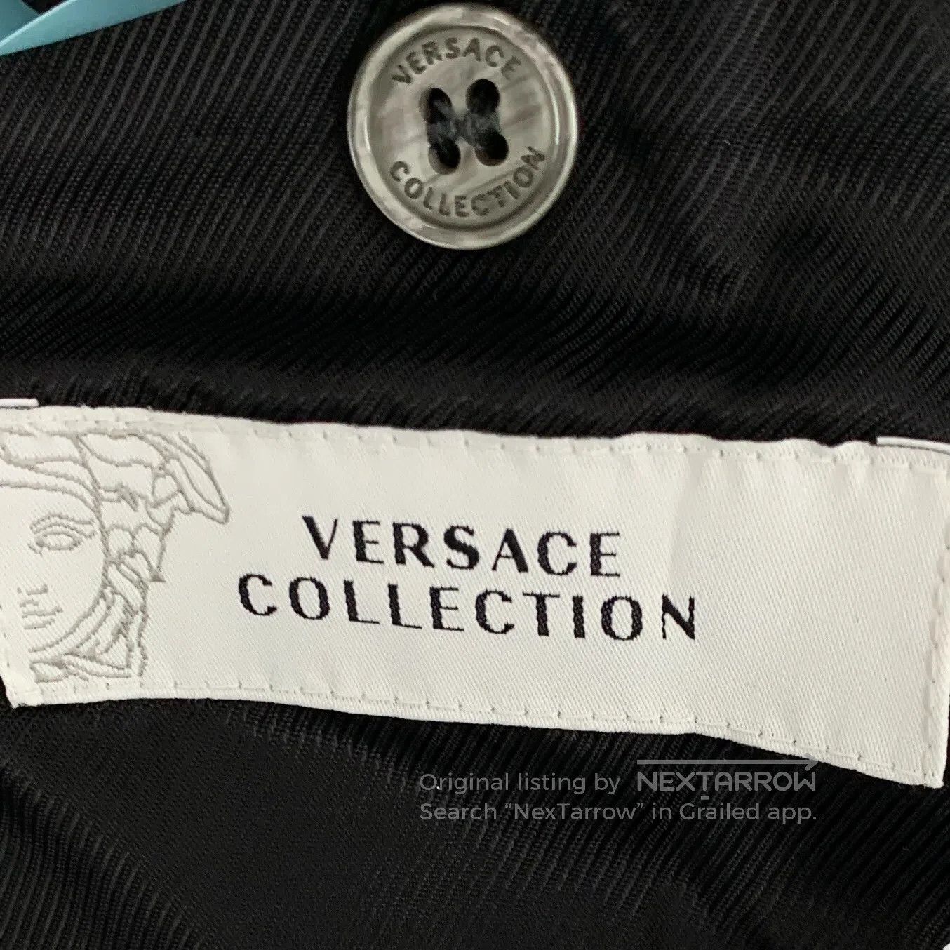 Versace Versace Gray Wool Collar Single Breasted Long Sleeve Blaze Size US M / EU 48-50 / 2 - 5 Thumbnail