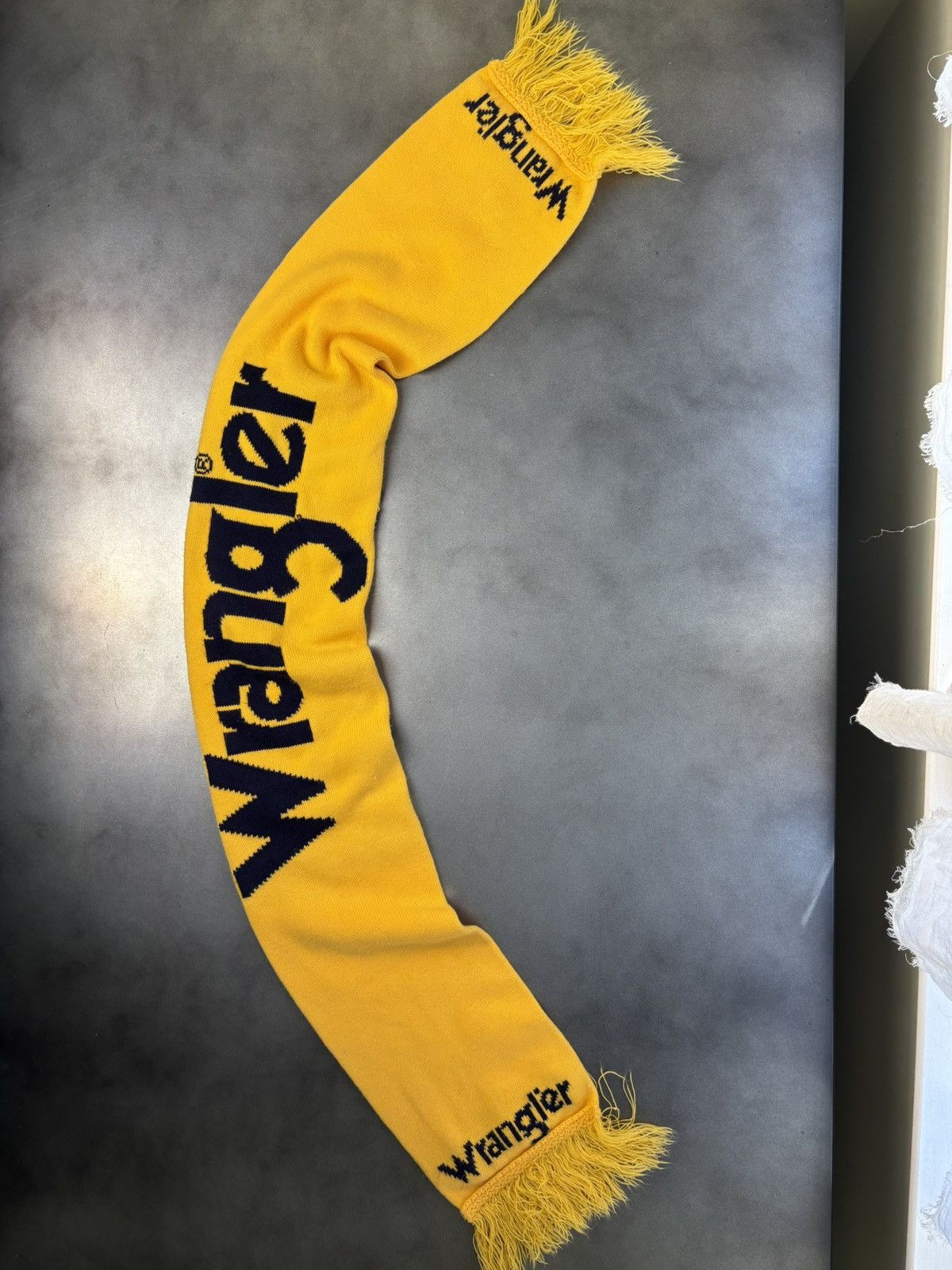 Vintage × Wrangler 1980s Wrangler Scarf 80s Vintage Wrangler Jeans Winter Rodeo Size ONE SIZE - 5 Thumbnail