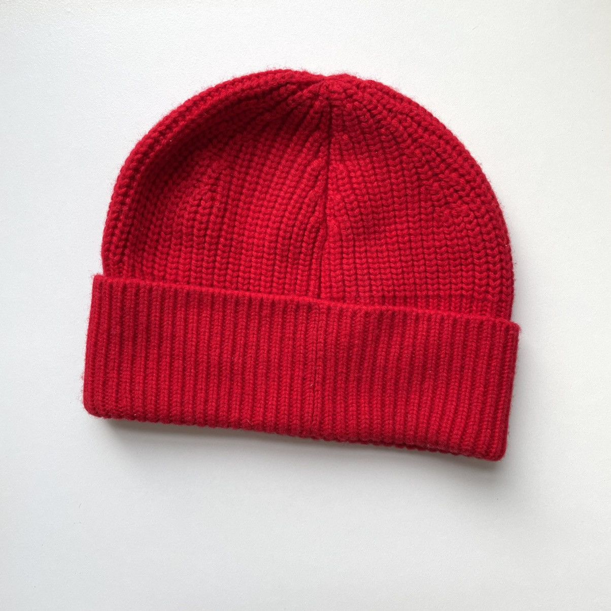 Ralph Lauren Purple Label PURPLE LABEL Ralph Lauren 100% Cashmere Red Knit Beanie Size ONE SIZE - 3 Thumbnail