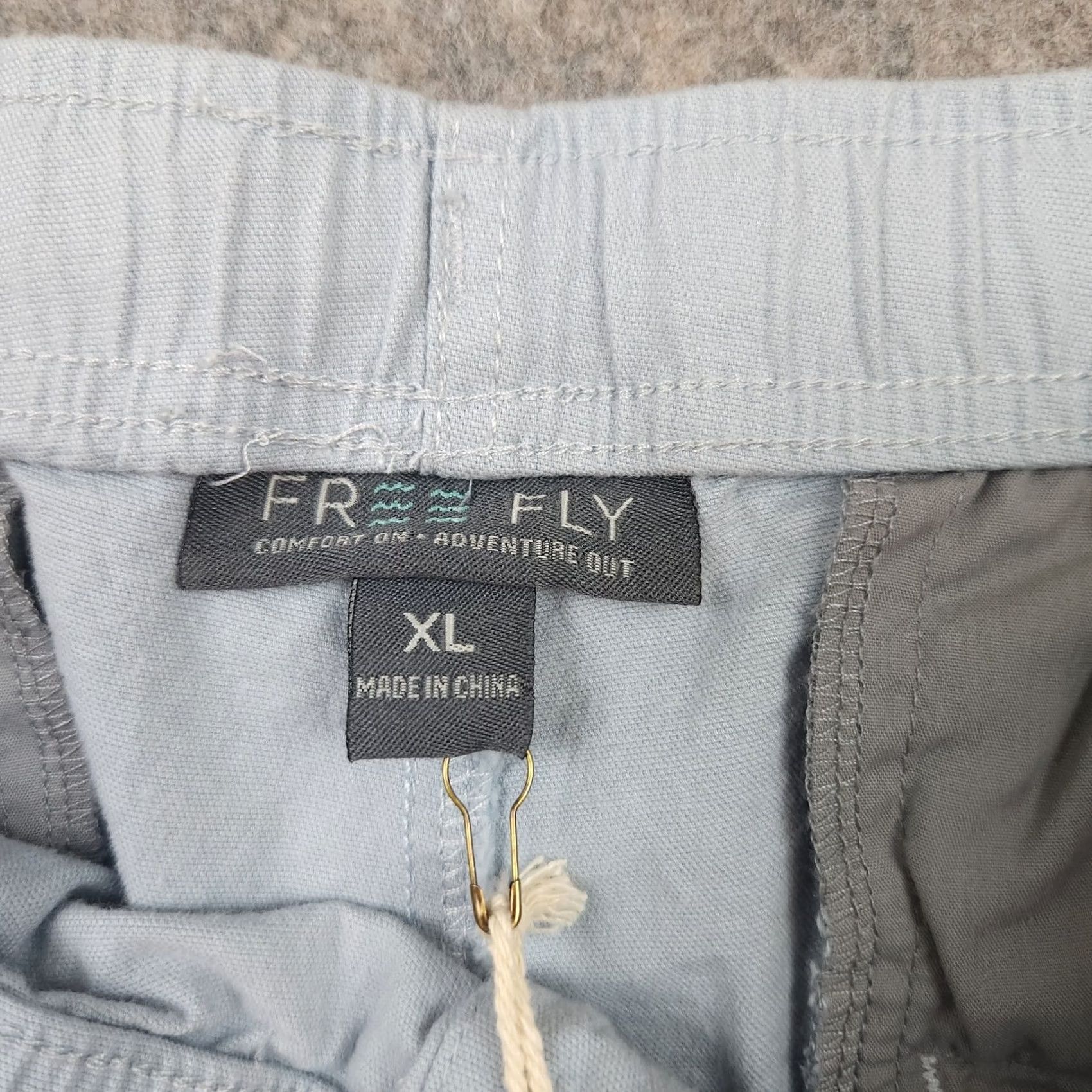 Vintage Free Fly Shorts Mens XL Blue Canvas Pockets Drawstring Elastic Waist Cotton Spandex Bamboo Beach Outdoor 90s (If applicable) No—Oops Size US 36 / EU 52 - 5 Thumbnail
