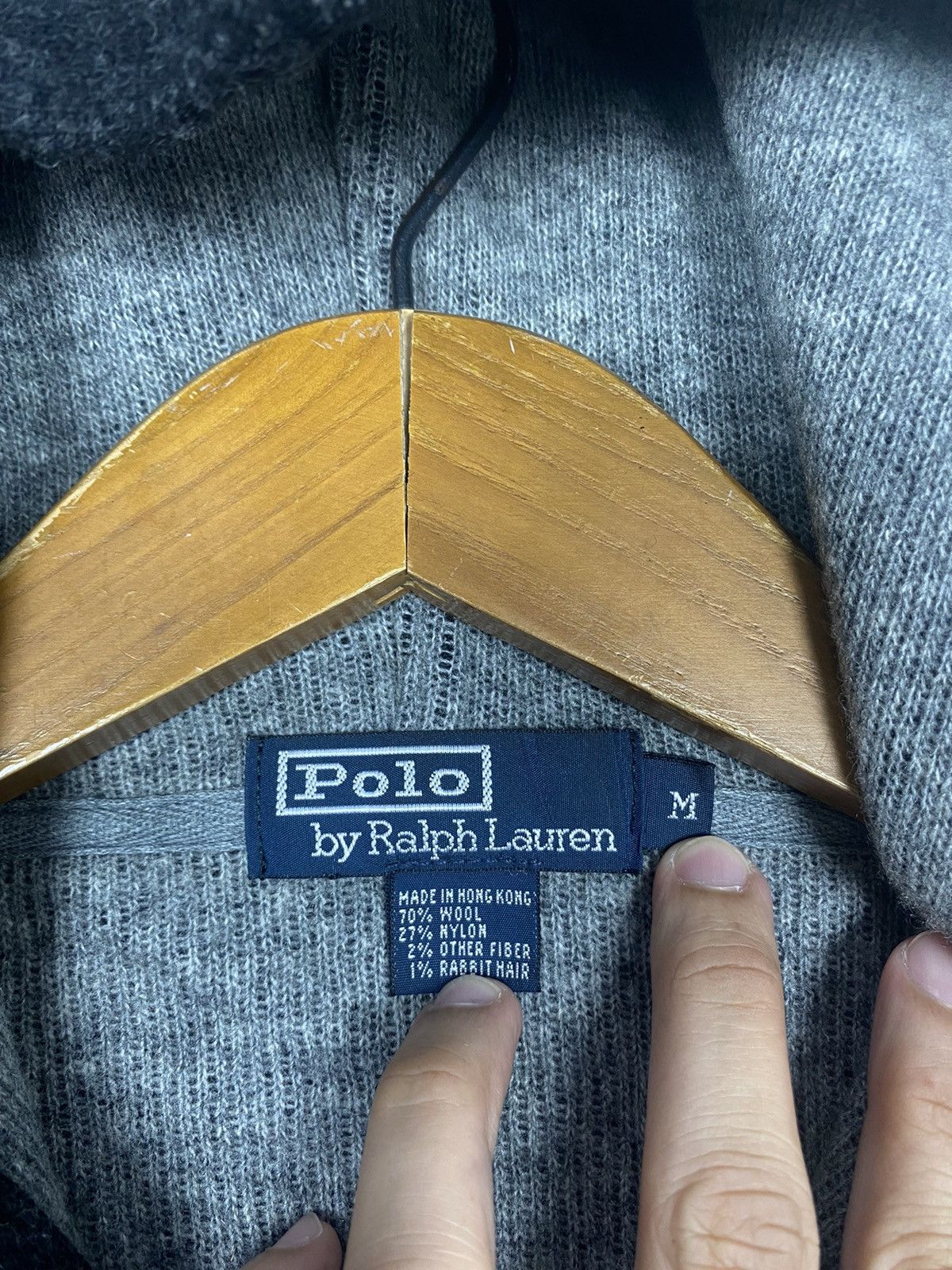 Polo Ralph Lauren Rare‼️ Polo Ralph Lauren DISTRESSED Wool Hoodie Size US M / EU 48-50 / 2 - 6 Thumbnail