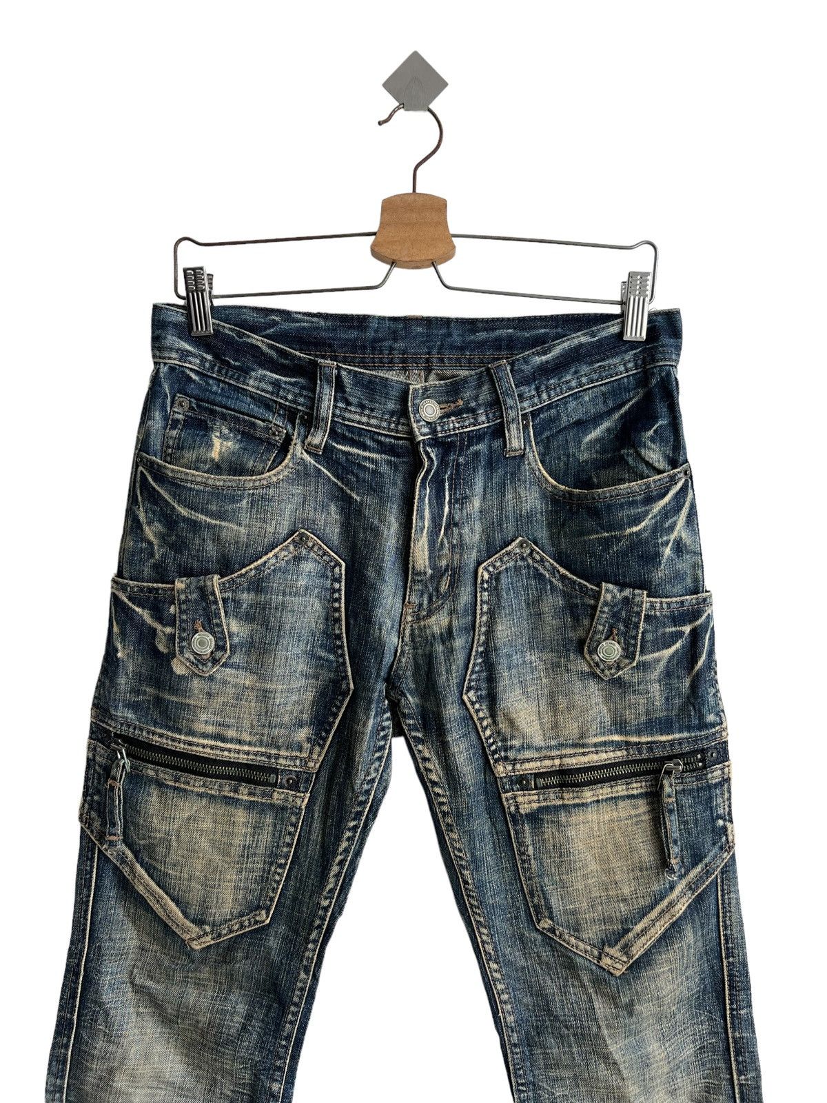 Hysteric Glamour 1990s Edge Rupert 🇯🇵 Gun Pockets Flared Denim Size US 32 / EU 48 - 4 Thumbnail