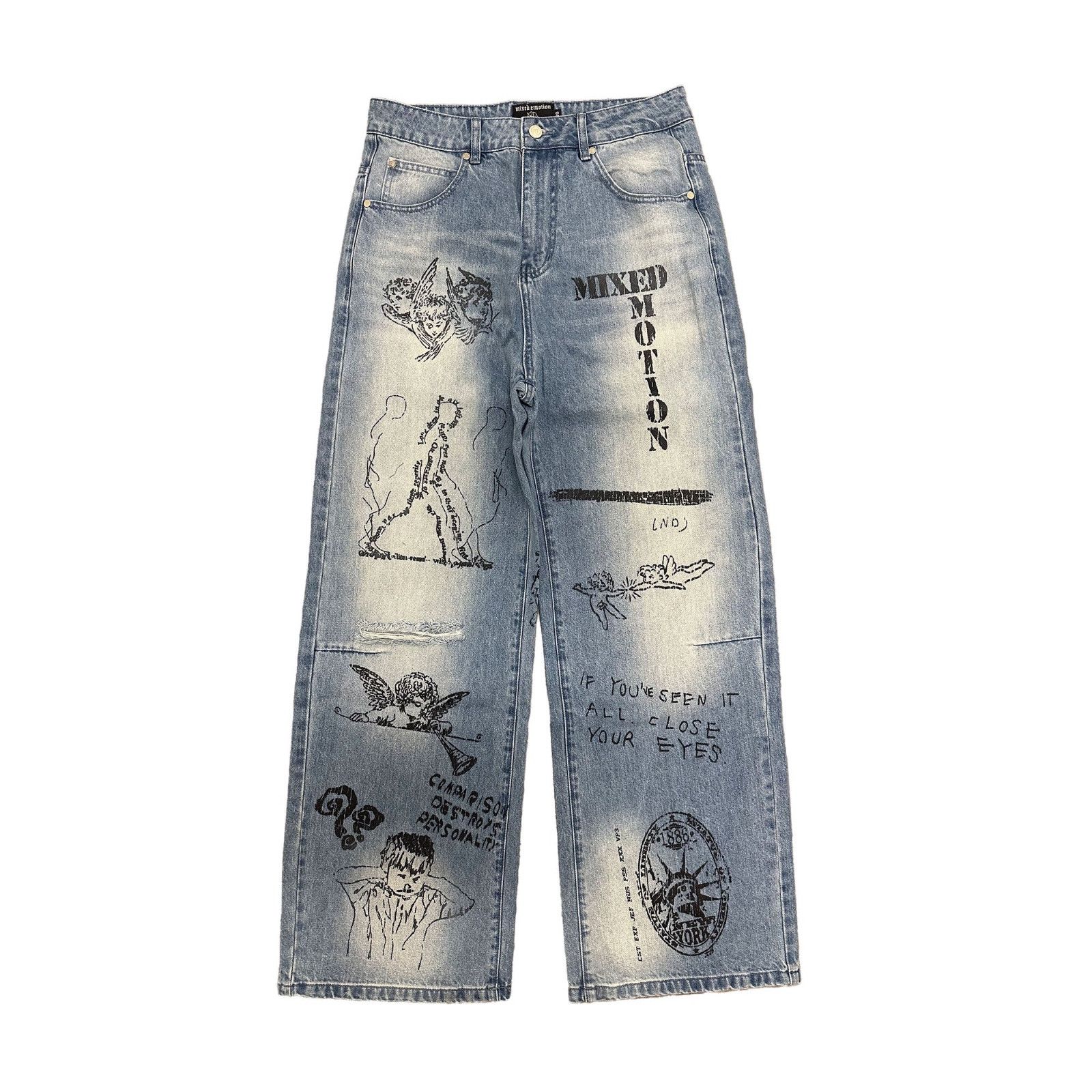 Other Mixed Emotions 'Canvas' Blue Jeans Size US 32 / EU 48 - 1 Preview