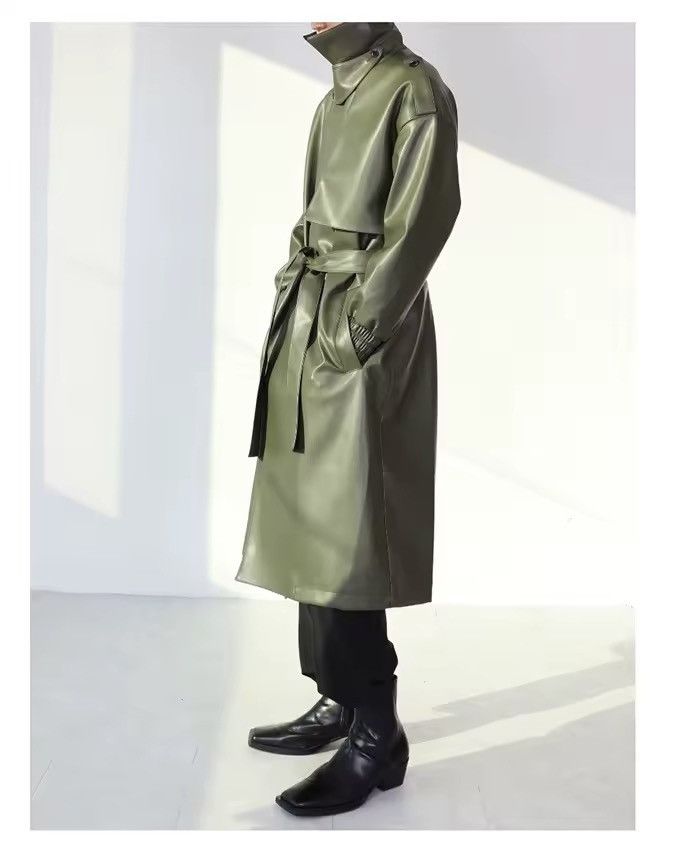 Other Casual Streetwear Midi Pu Leather Trench Coat Size US M / EU 48-50 / 2 - 5 Thumbnail