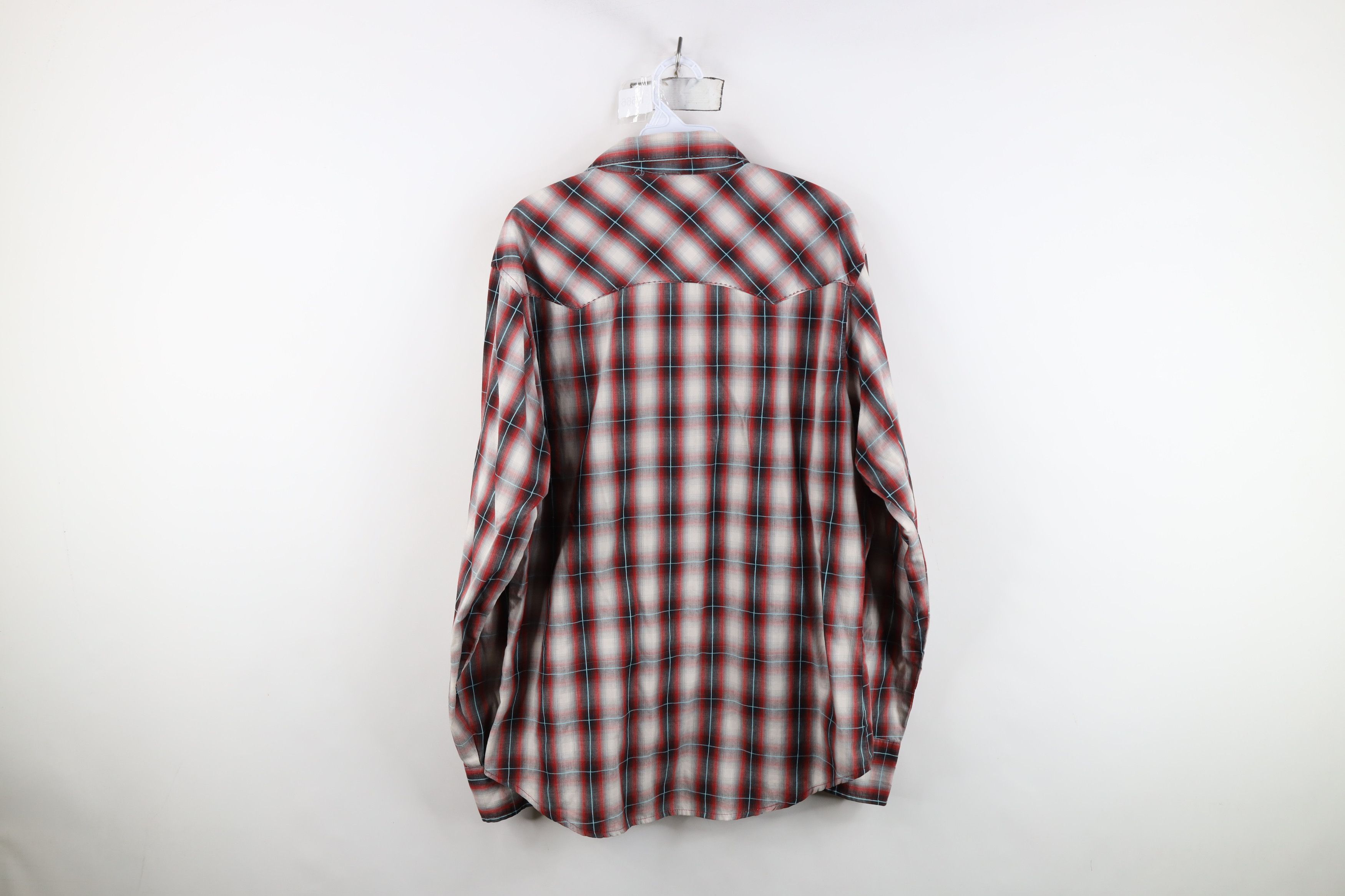 Wrangler Vintage Wrangler Rodeo Cowboy Snap Button Shirt Plaid Size US L / EU 52-54 / 3 - 12 Thumbnail