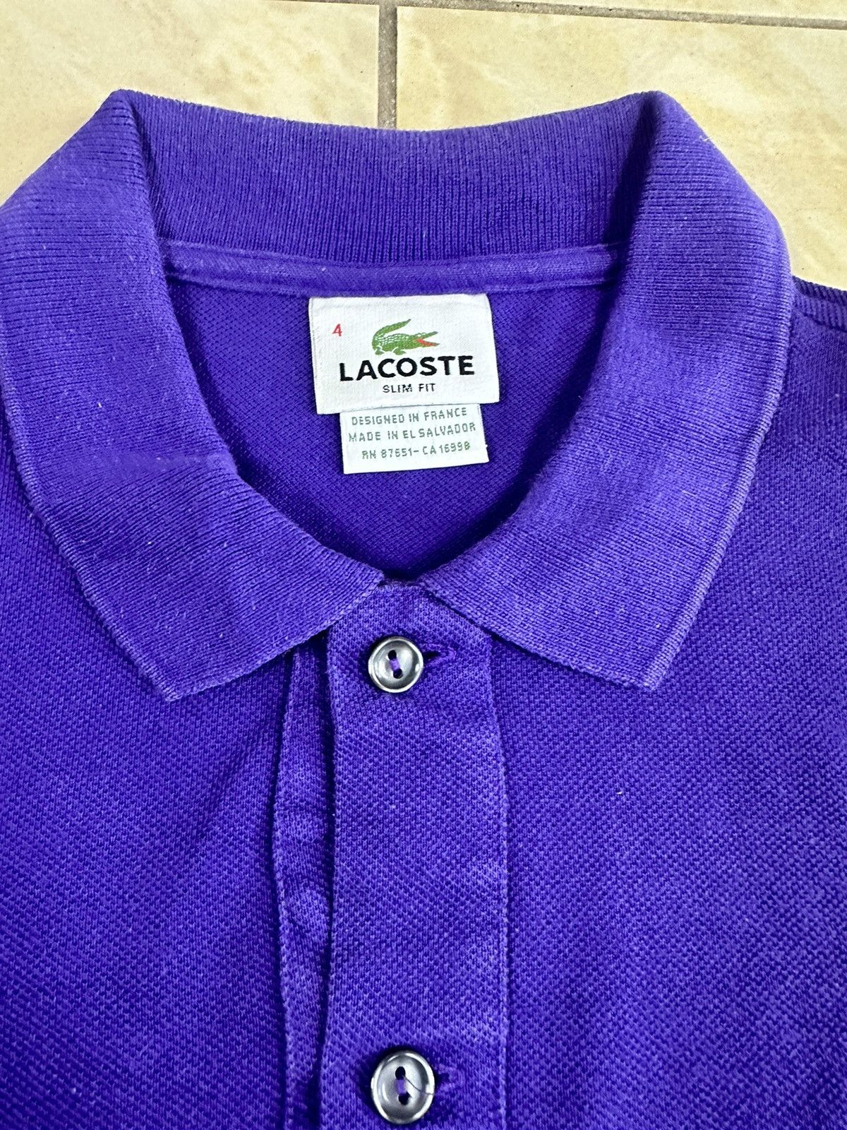 Lacoste Purple Lacoste Polo Shirt Size US M / EU 48-50 / 2 - 2 Thumbnail