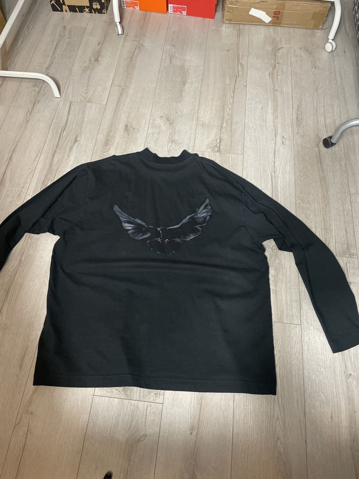 Balenciaga × Gap × Yeezy Yeezy x Gap x Balenciaga dove longsleeve tee black Size US L / EU 52-54 / 3 - 1 Thumbnail