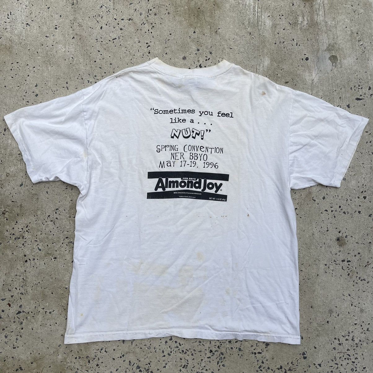 Hanes Vintage 90s Thrashed SOMETIMES YOU FEEL LIKE A NUT Shirt Size US XL / EU 56 / 4 - 6 Thumbnail