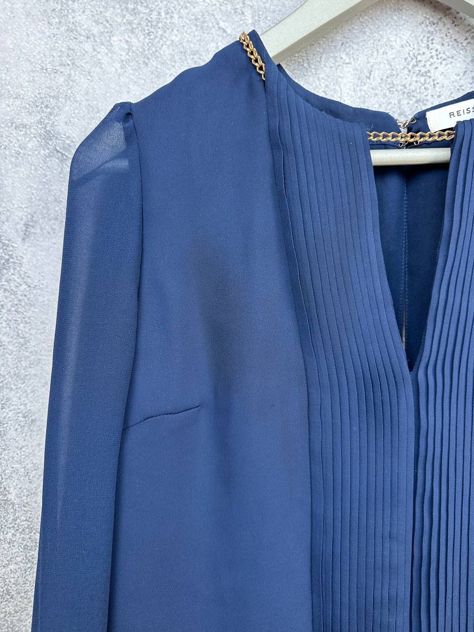 Reiss Reiss Inda Blouse Top Blouse LS Indigo Navy Polyester Size S / US 4 / IT 40 - 11 Thumbnail