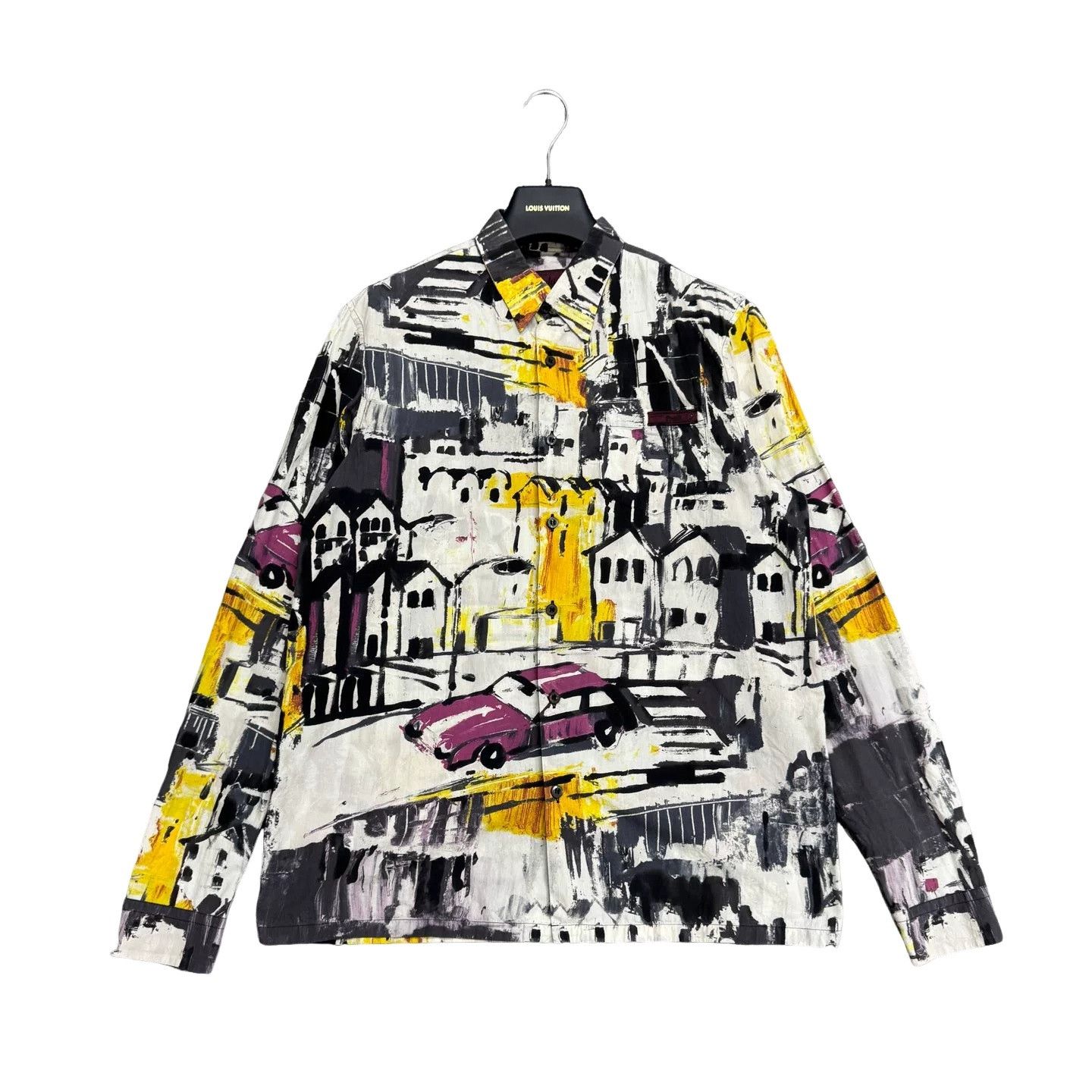 Prada Prada Painting Graphic Long Sleeve Shirt Size S Size US S / EU 44-46 / 1 - 1 Thumbnail