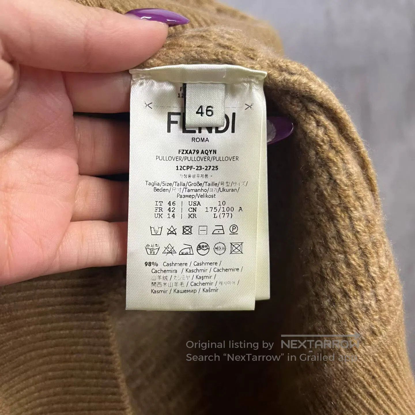 Fendi FENDI Full-print high-neck long-sleeve sweater| Size US S / EU 44-46 / 1 - 3 Thumbnail