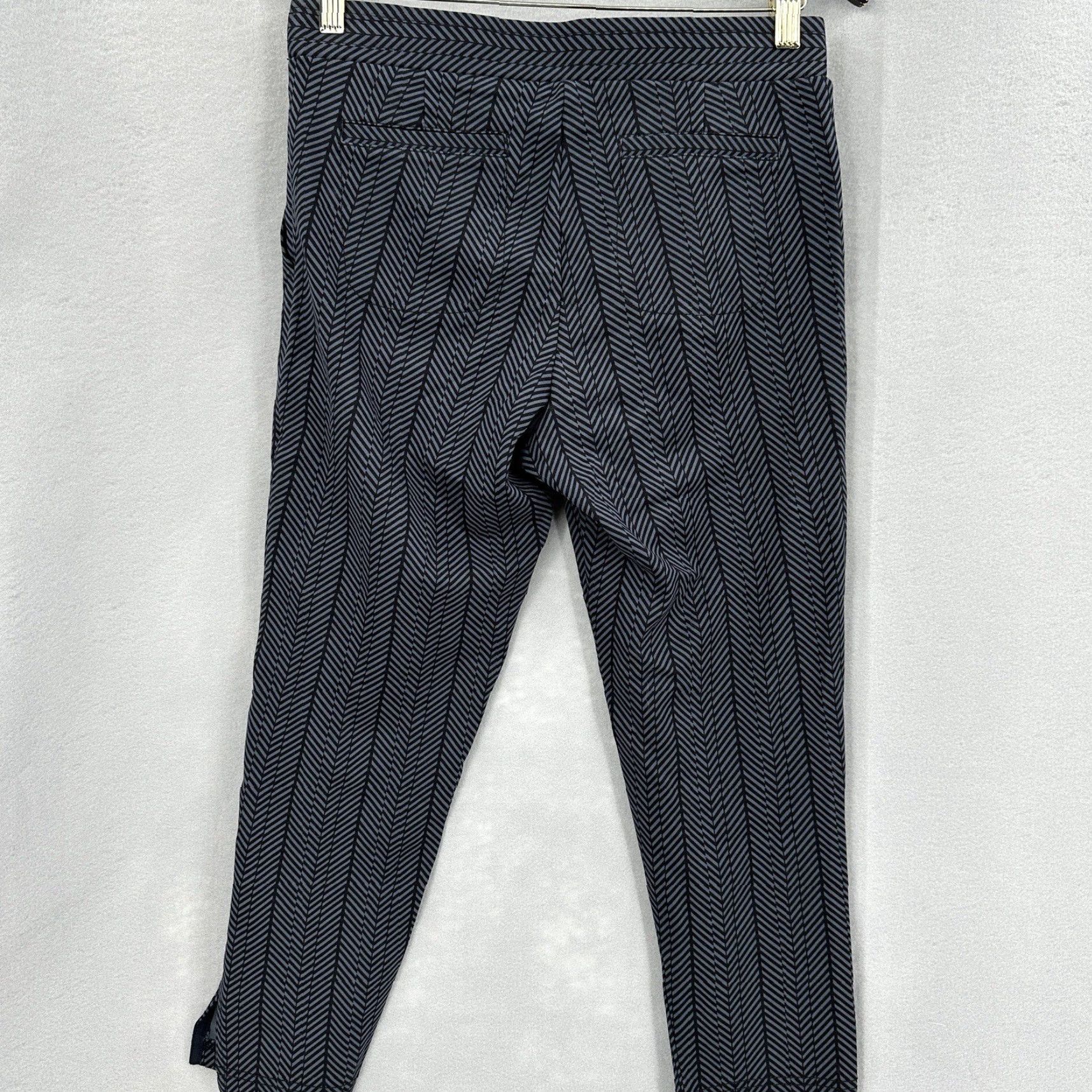 Vintage Betabrand Pants Womens Petite Small Jogger Herringbone Pockets Quiet Lux Pull On Gray PS Tapered Front Flat Knit Size 28" / US 6 / IT 42 - 5 Thumbnail