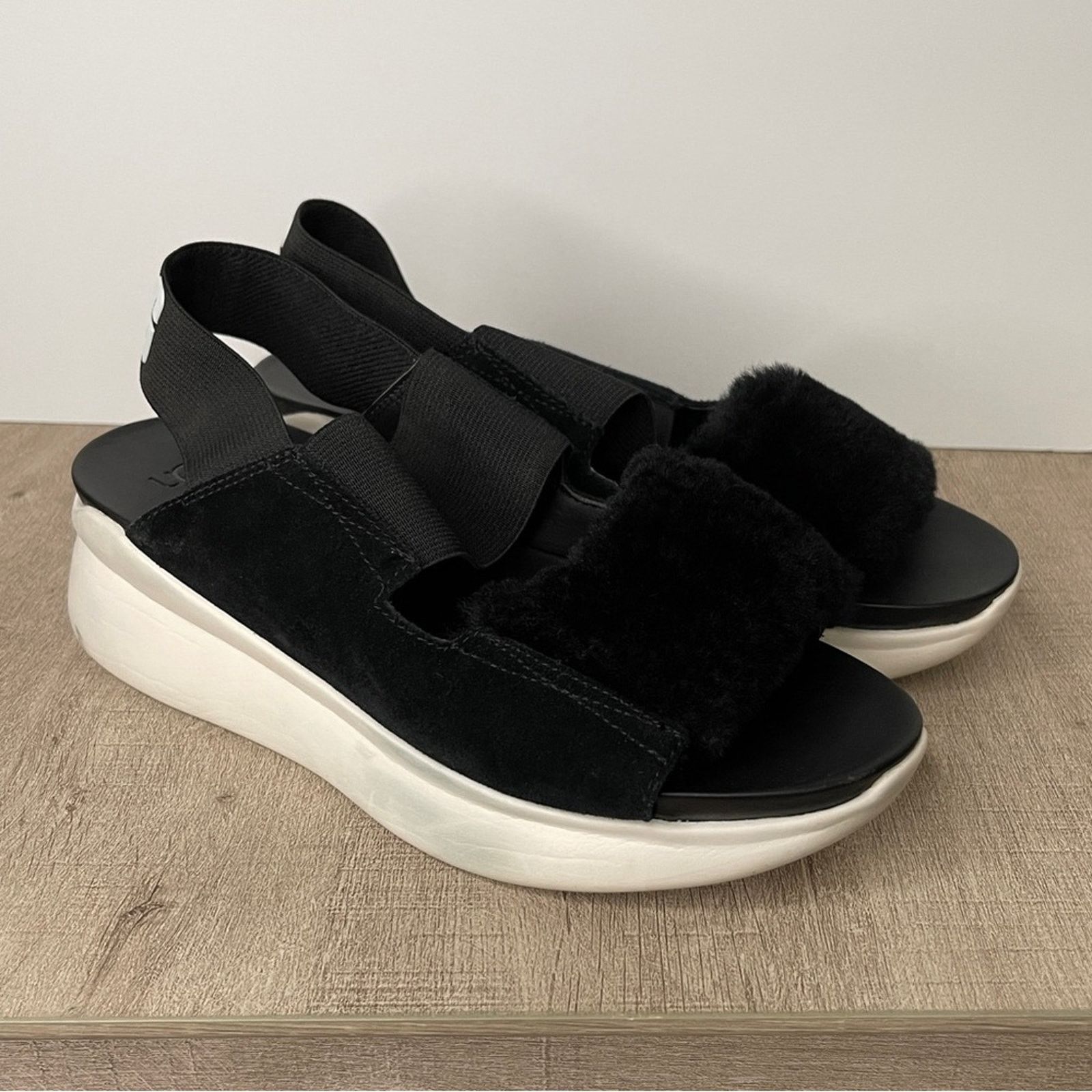 Ugg UGG BLACK SILVERLAKE SHEEPSKIN SNEAKER SANDALS SIZE 8 Size US 8 / IT 38 - 3 Thumbnail