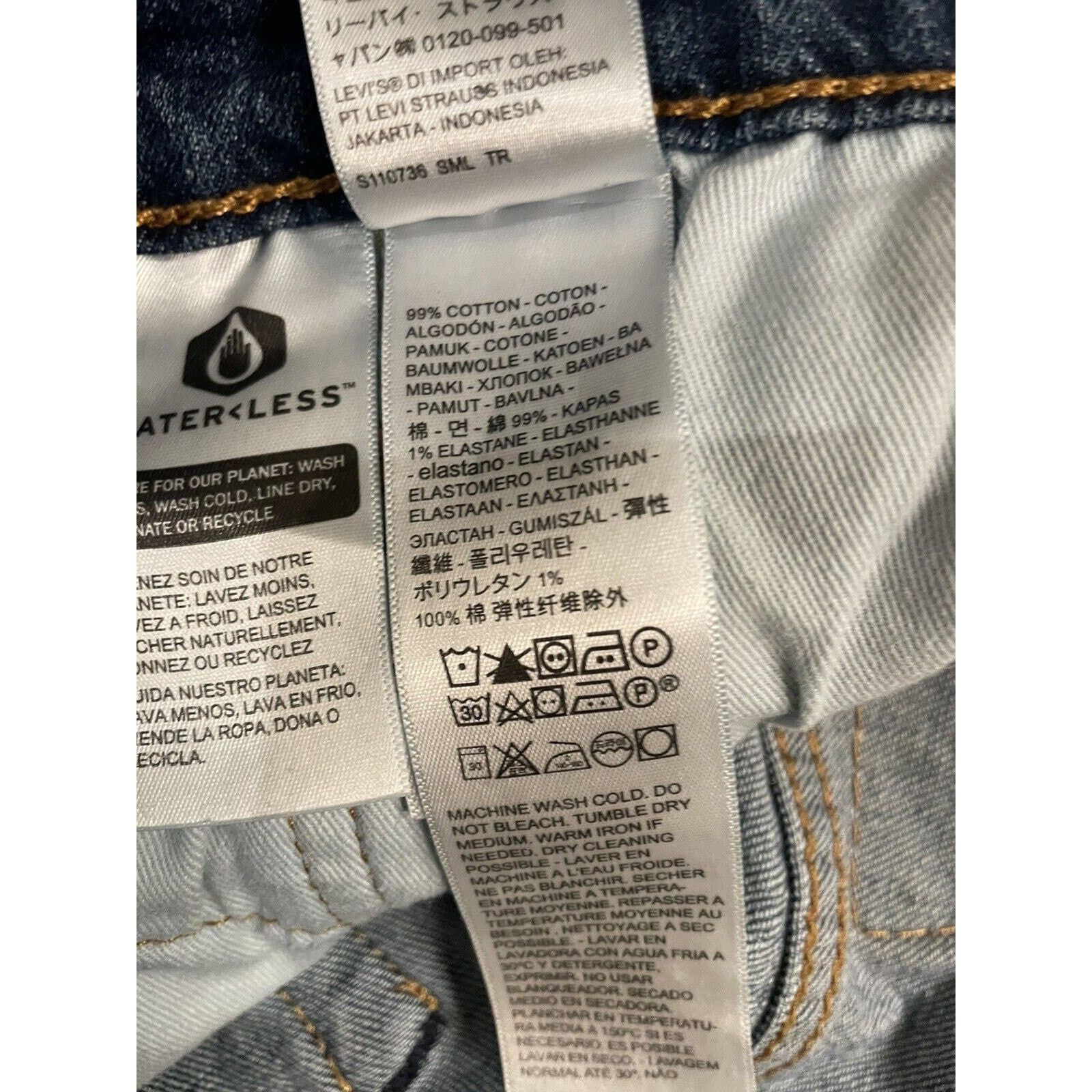 Levi's Levis Premium 511 Jeans Mens 31x32 Big E Tag Logo 99% Cotton Size US 31 - 6 Thumbnail