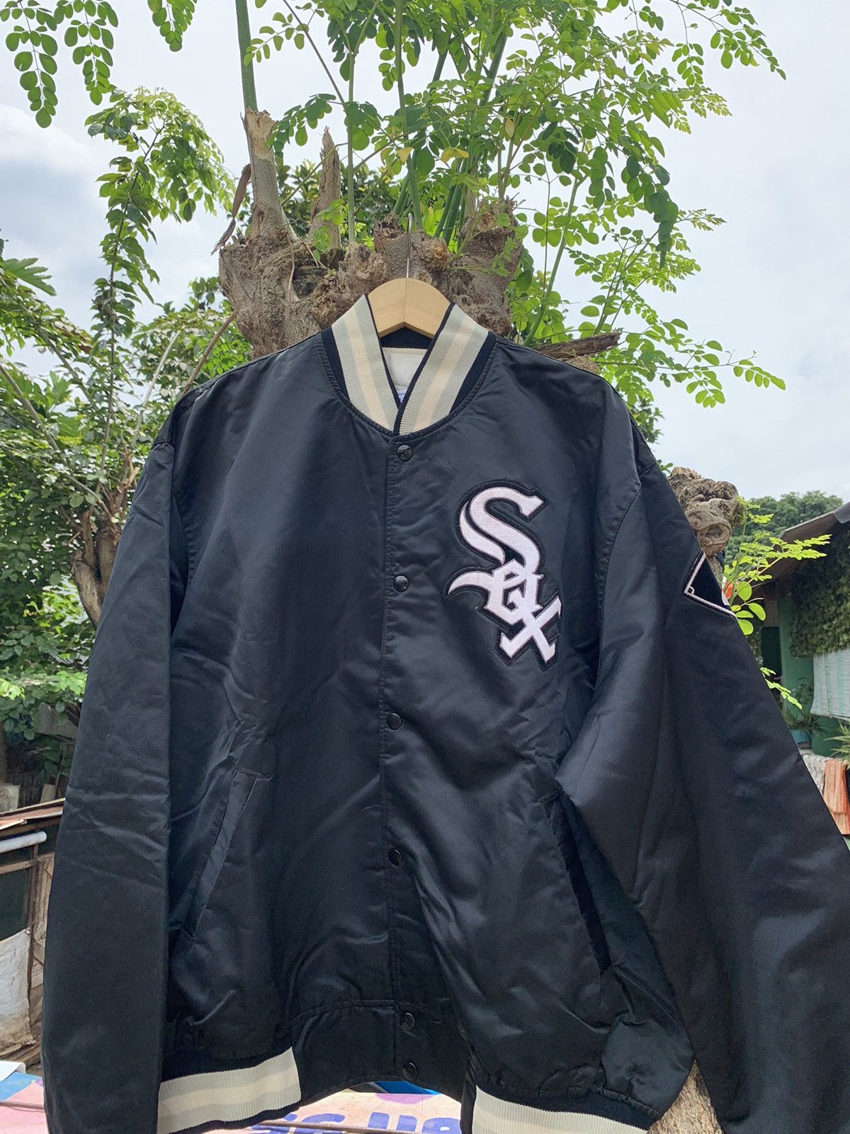 Starter × Vintage STARTER VARSITY JACKET WHITE SOX Size US XXL / EU 58 / 5 - 2 Thumbnail