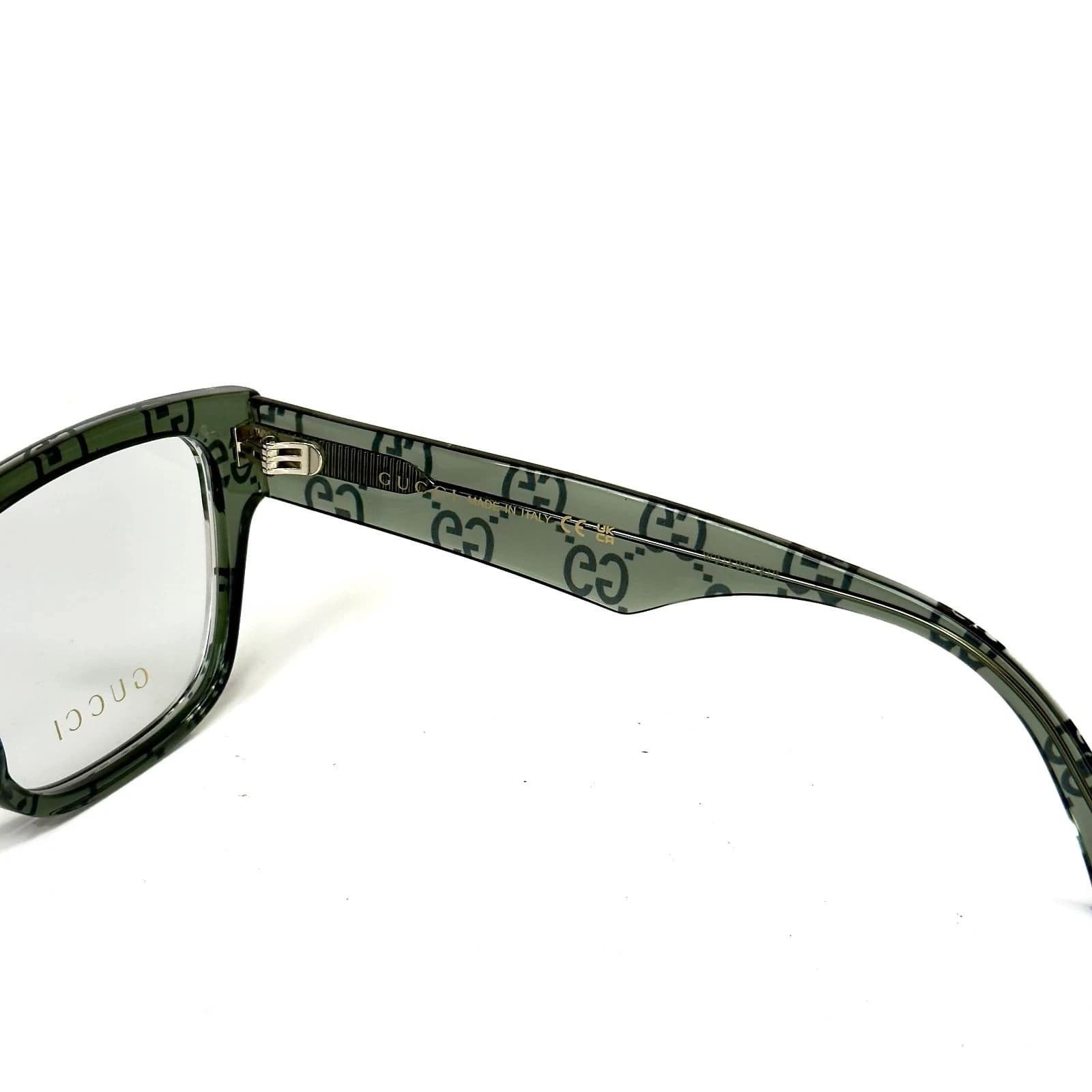 Gucci GUCCI GG1428O 1428 Crystal Green Print Eyeglasses 012 Size ONE SIZE - 6 Thumbnail
