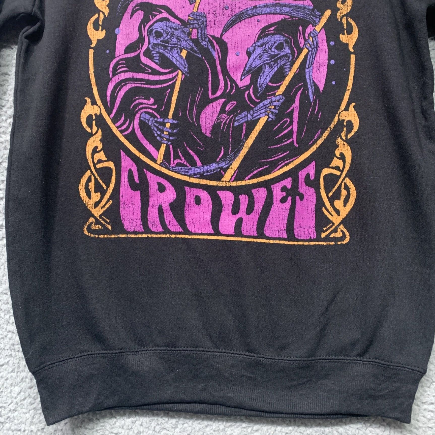Vintage The Black Crowes Sweatshirt Women’s XS Black Purple Orange Lg Graphic NWT Size XS / US 0-2 / IT 36-38 - 3 Thumbnail