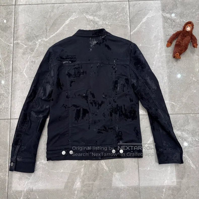 Dior Dior Black distressed paint splatter denim jacket Size US S / EU 44-46 / 1 - 2 Thumbnail