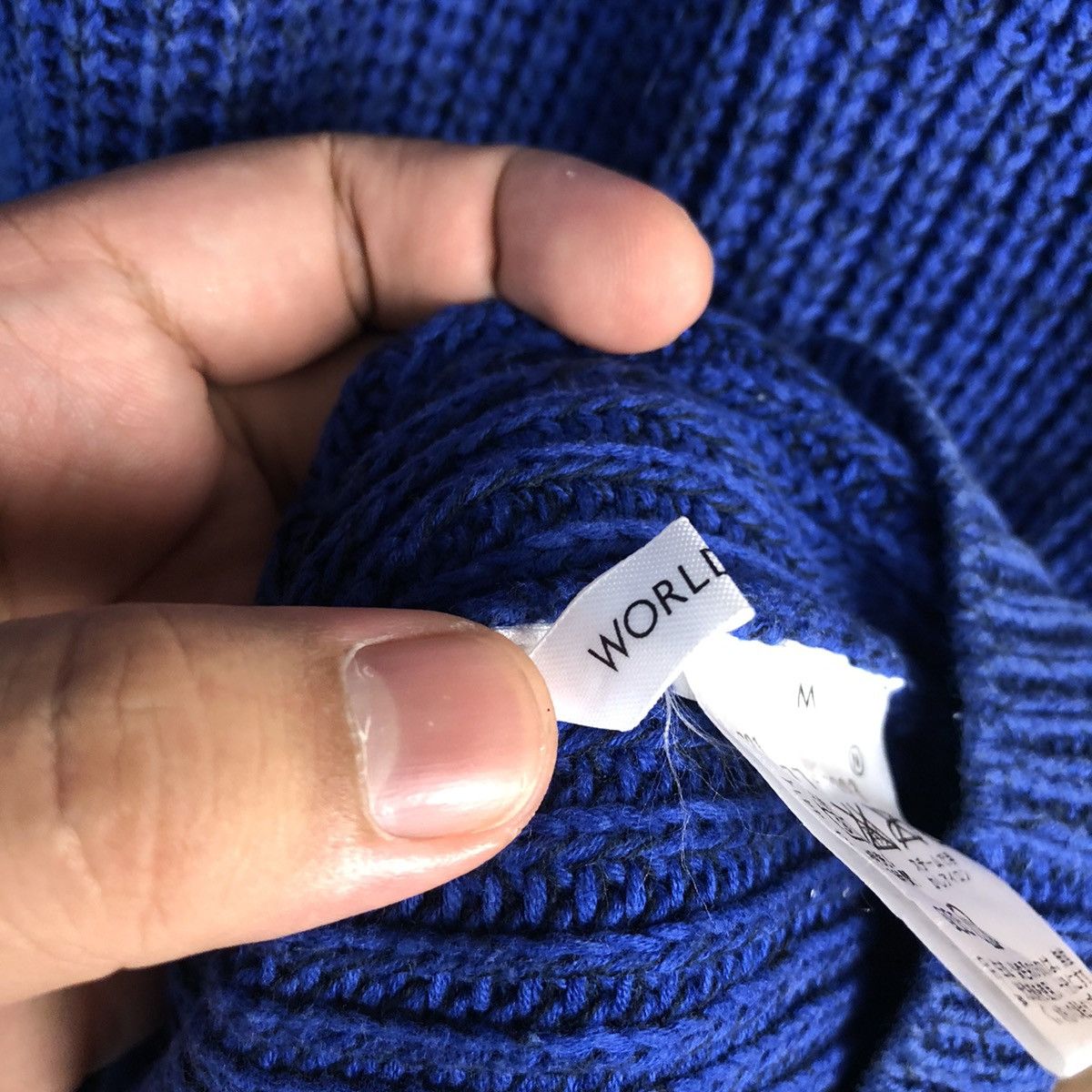 Homespun Knitwear × Japanese Brand World Basic Blue Knitwear #A1502 Size US M / EU 48-50 / 2 - 11 Thumbnail