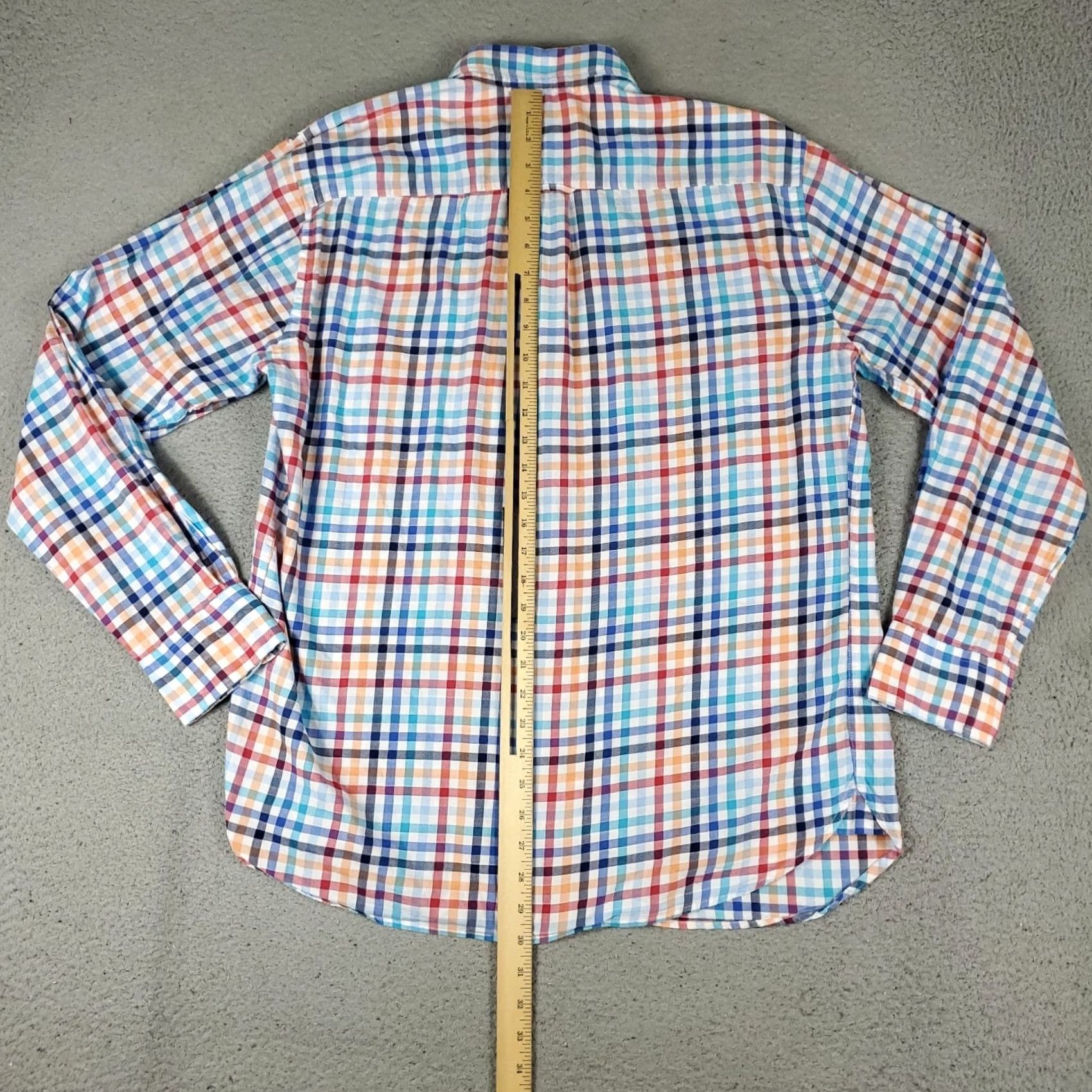 Peter Millar Peter Millar Shirt Mens Large Red Blue Check Button Up Long Sleeve Size US L / EU 52-54 / 3 - 3 Thumbnail