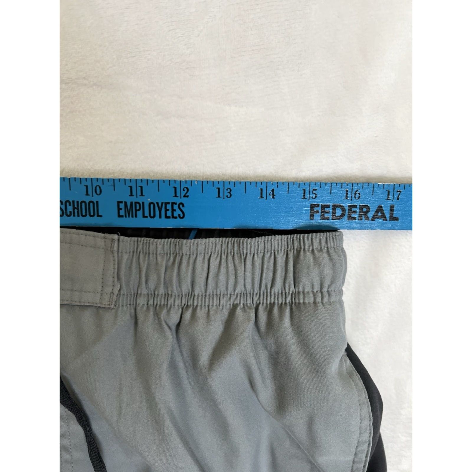 Nike VINTAGE Nike Swim Trunk Shorts L Gray Blue 90s Surf Mens Men Logo Size US 33 - 7 Thumbnail