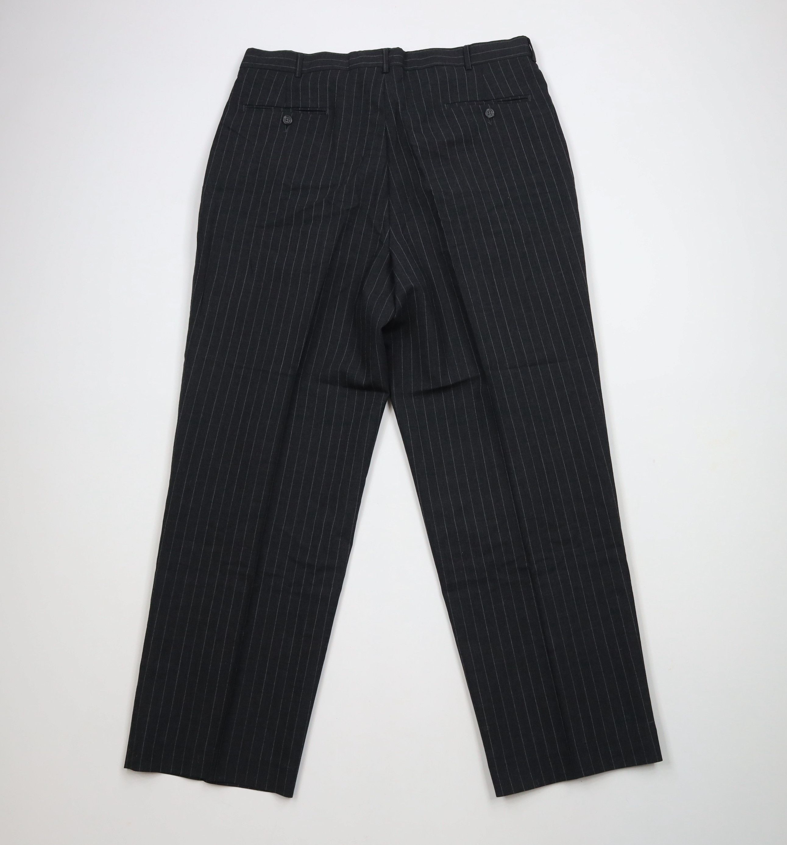 Lands' End × Vintage Vintage 90s Lands End Pinstriped Wide Leg Chino Pants USA Size US 36 / EU 52 - 10 Thumbnail