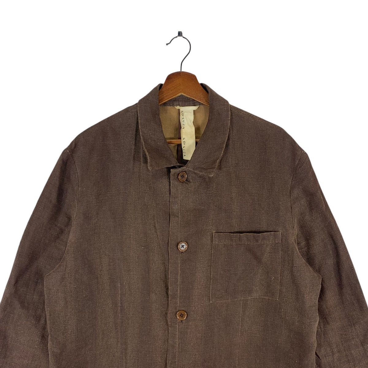 Designer × Krizia Uomo VINTAGE K OF KRIZIA LINEN BUTTON JACKET Size US M / EU 48-50 / 2 - 4 Thumbnail