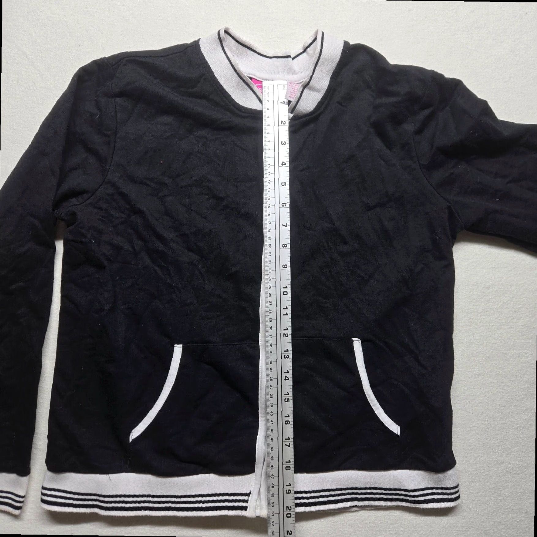 Vintage Cappagallo Black Velour Full Zip Jacket Sweater Women's Large Long Sleeve Size L / US 10 / IT 46 - 6 Thumbnail