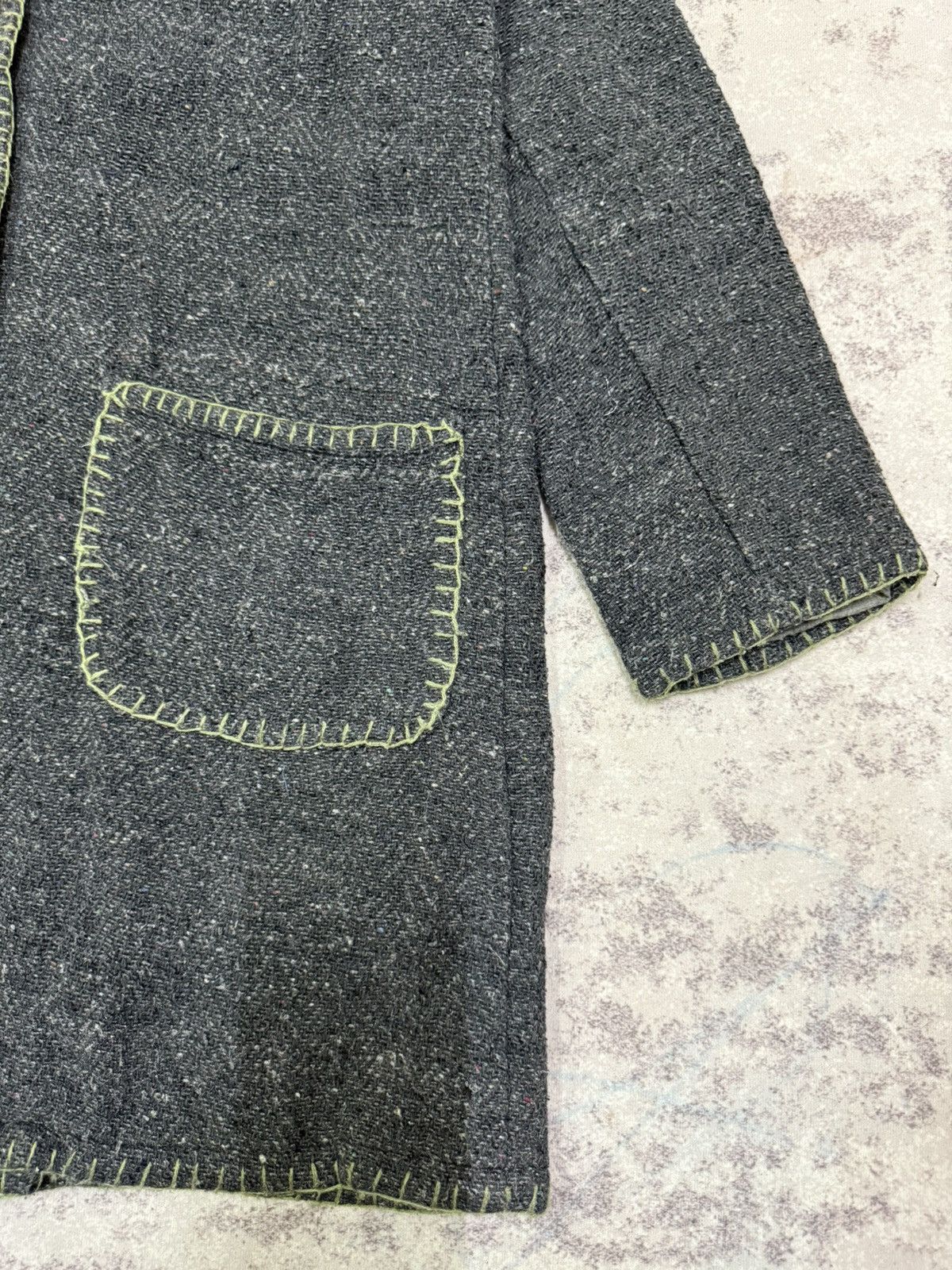 Vintage Yul Women’s Dark Gray Tweeds Coat Jacket Size S / US 4 / IT 40 - 6 Thumbnail