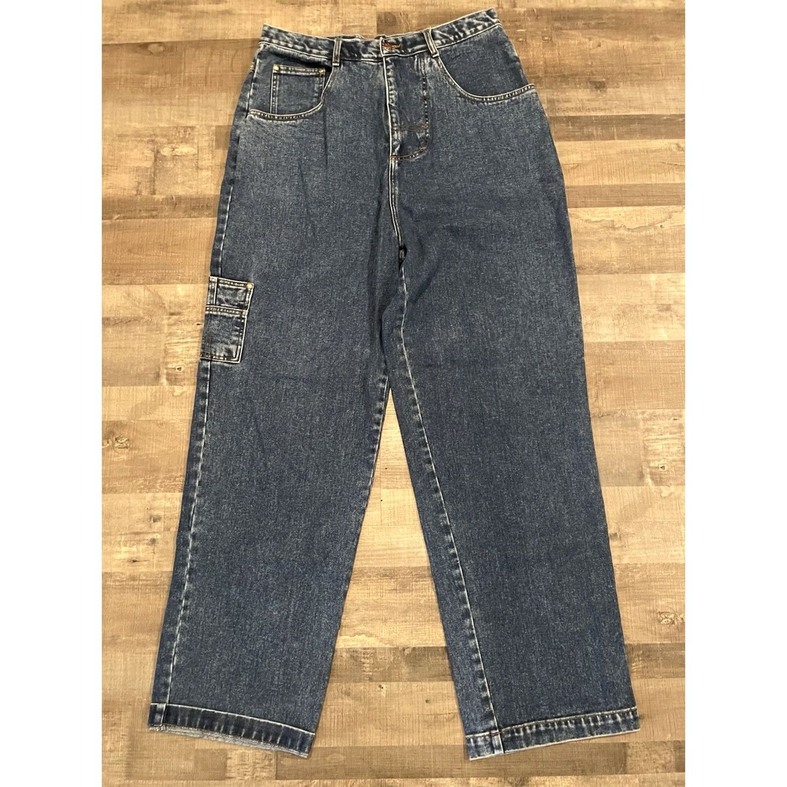 Odlo VINTAGE DLO NYC Jeans Men 34x34 Blue Denim Wide-Leg Classic 34 in Regular Belt Loops Pockets Cotton/ Denim 3x Regular Mens Size US 34 / EU 50 - 5 Thumbnail