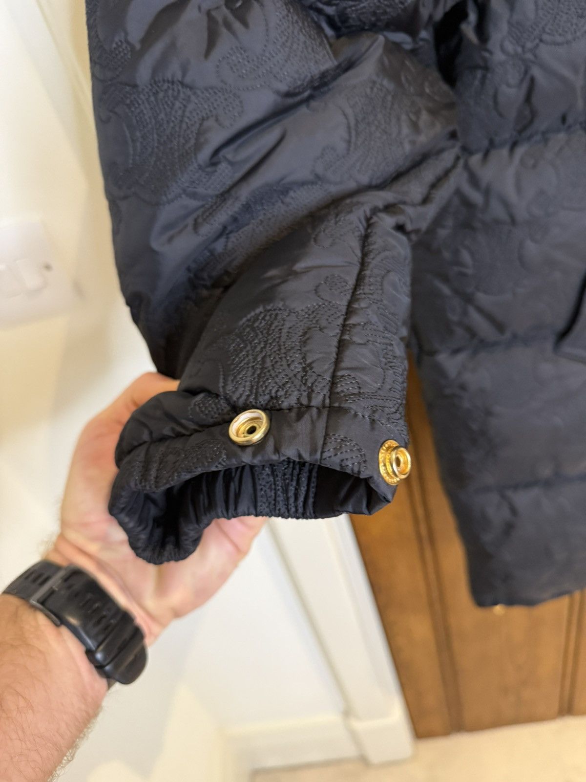 Celine $5k Celine Long Triomphe black logo coat jacket Hedi Slimane Size US M / EU 48-50 / 2 - 14 Thumbnail
