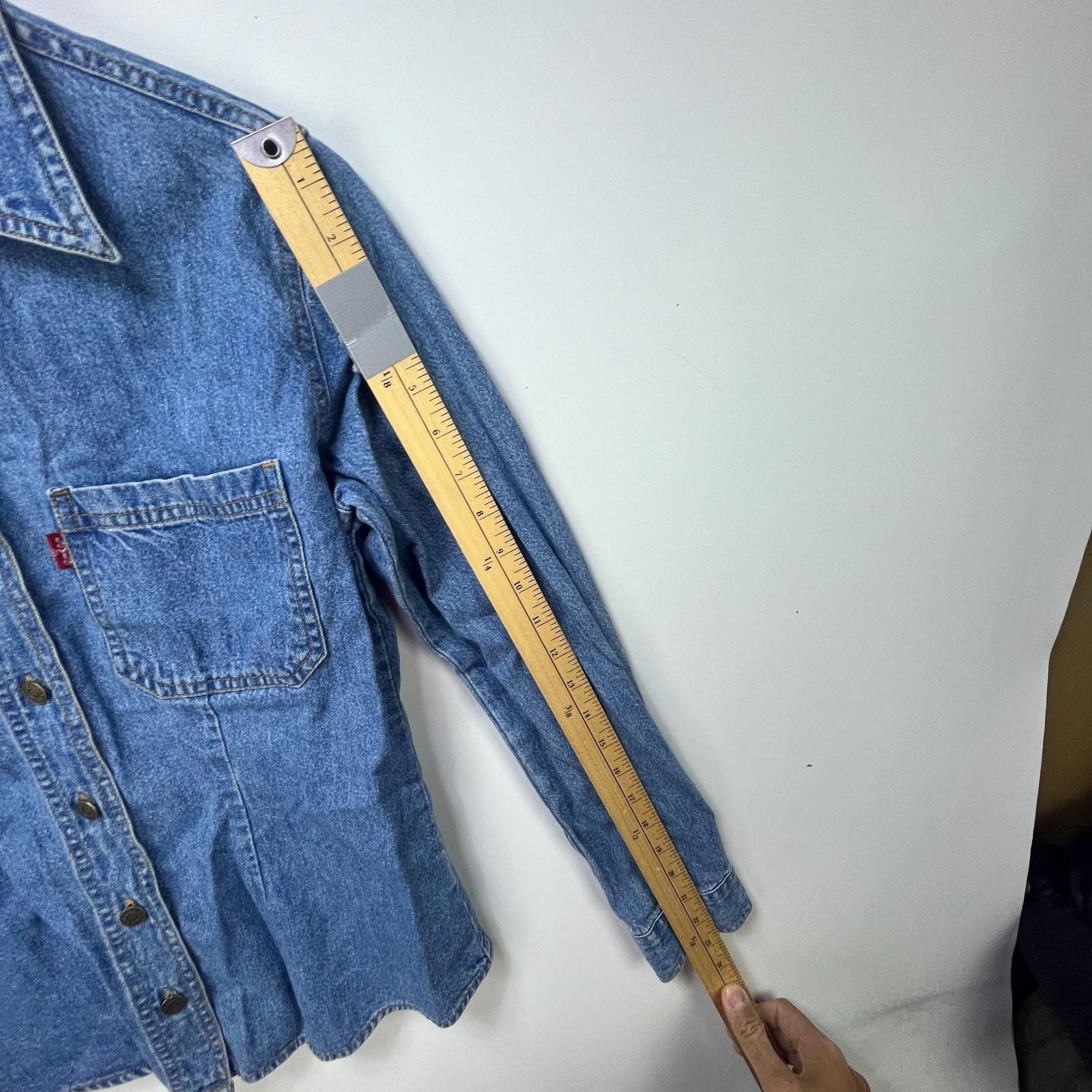 Levi's Vintage 90s Levis Button Up Long Sleeve Shirt Womens Medium Size M / US 6-8 / IT 42-44 - 8 Thumbnail