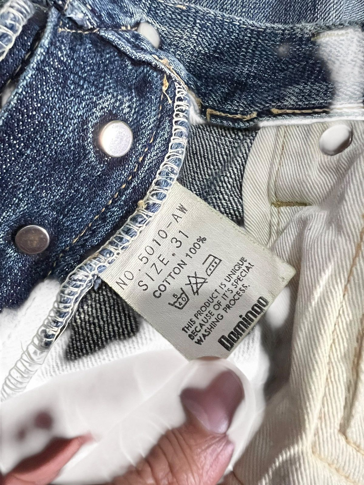 OMNIGOD Vintage Selvedge Omnigod Distress Faded Jean Size US 29 - 20 Thumbnail