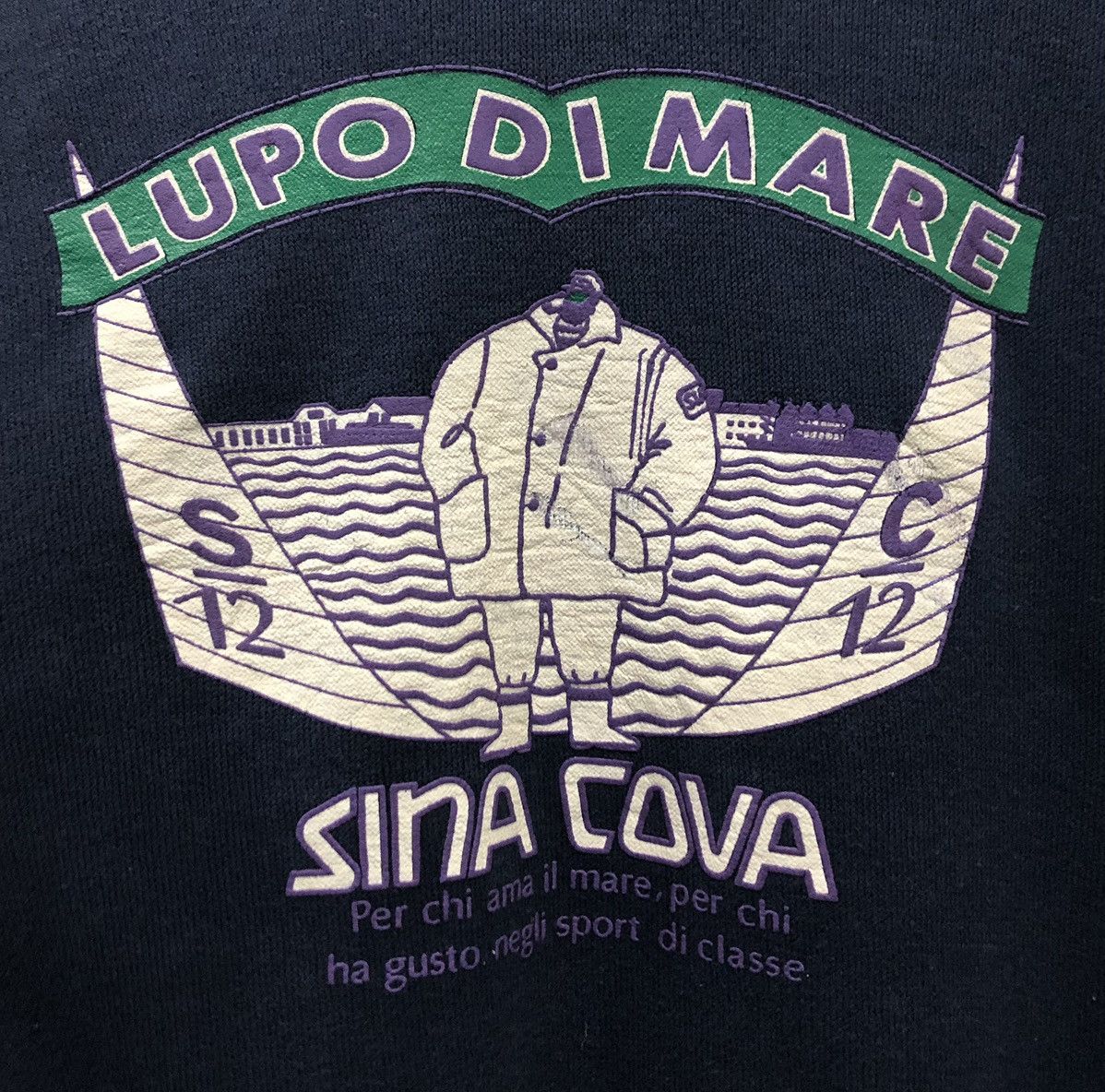 Vintage Vintage Lupo Di Mare Sina Cova Sweatshirt Size US L / EU 52-54 / 3 - 3 Thumbnail
