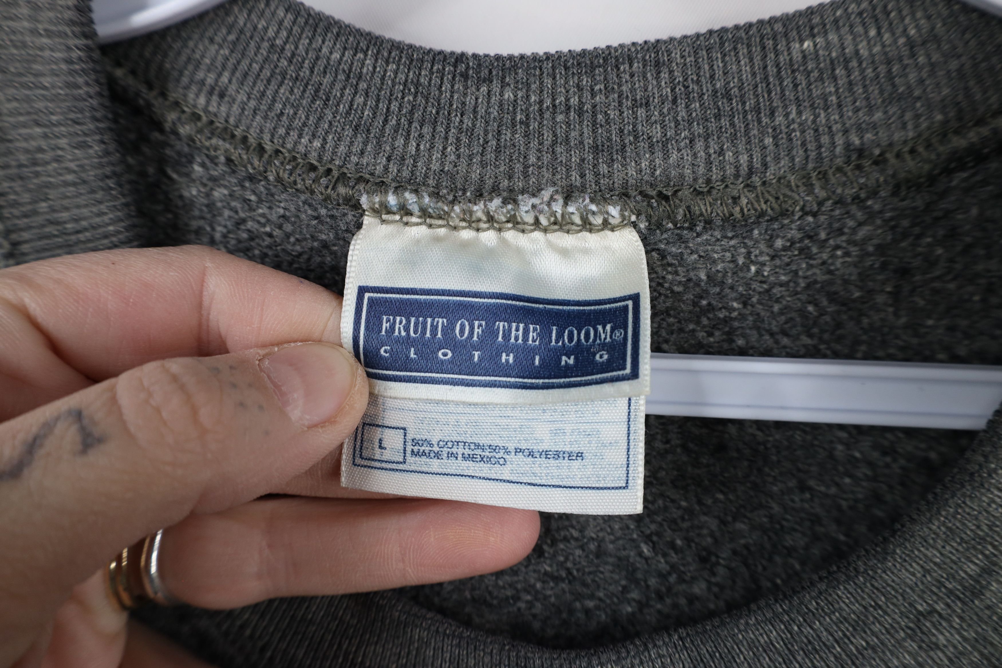 Vintage Vintage 90s Streetwear Blank Crewneck Sweatshirt Gray Size US L / EU 52-54 / 3 - 8 Thumbnail
