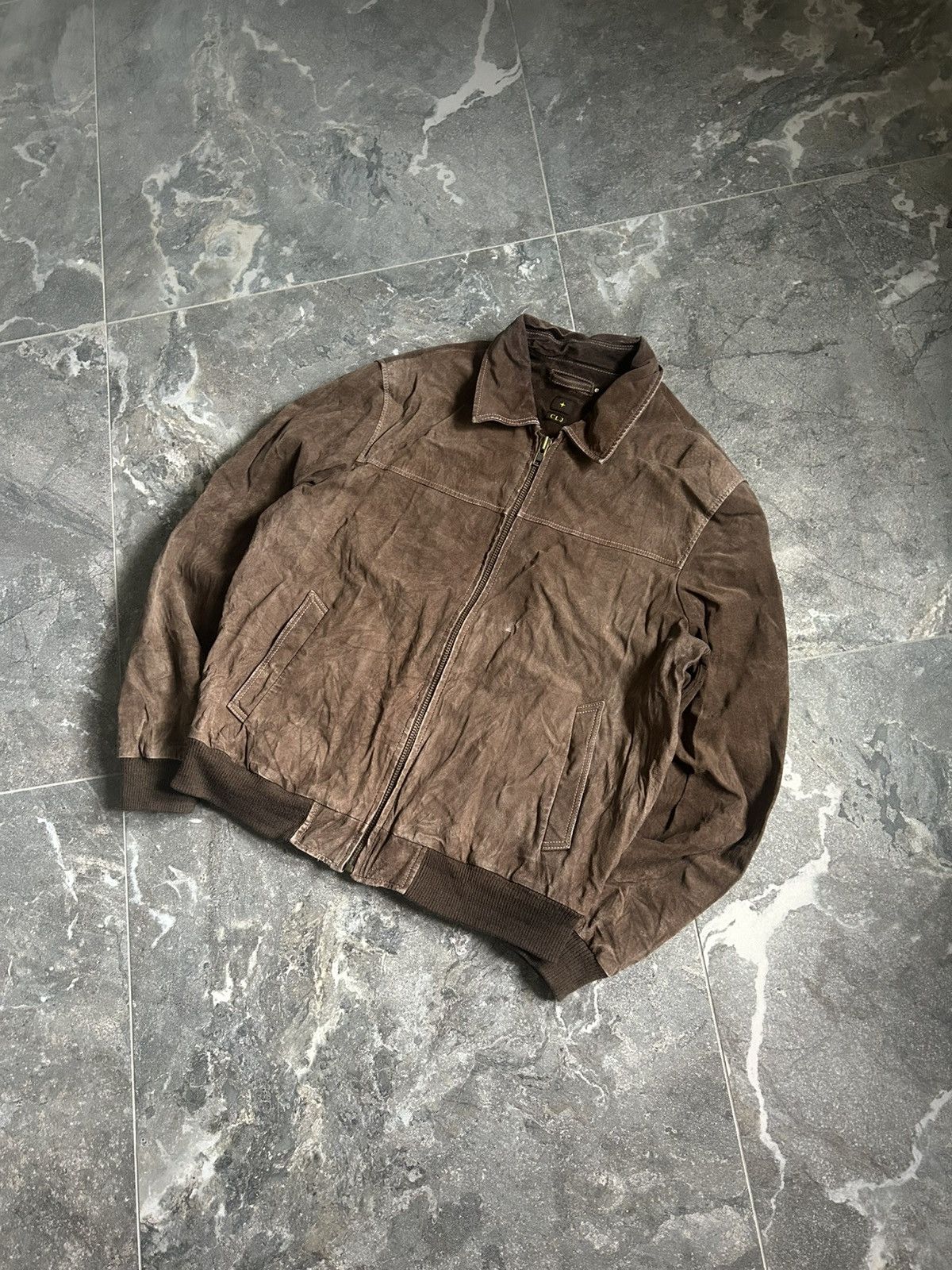 Vintage Vintage Pig Suede Leather Bomber Jacket Distressed Size 52 Size US L / EU 52-54 / 3 - 2 Thumbnail