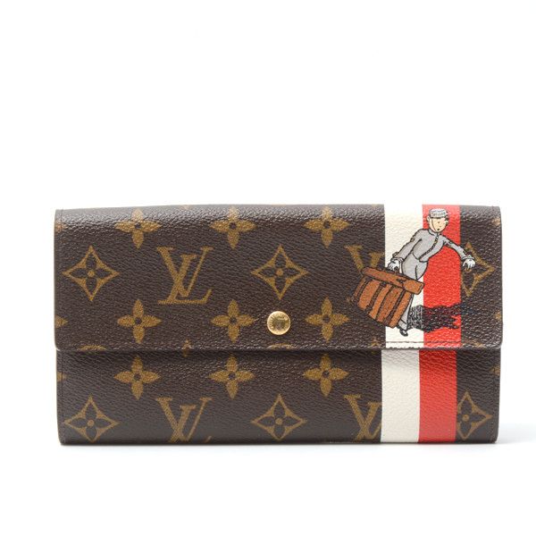 Louis Vuitton Louis Vuitton Louis Vuitton Monogram Groom Portefeuille Sarah Long Wallet M60034 Canvas Long Wallet M60034 in Very Good Condition Size ONE SIZE - 1 Thumbnail