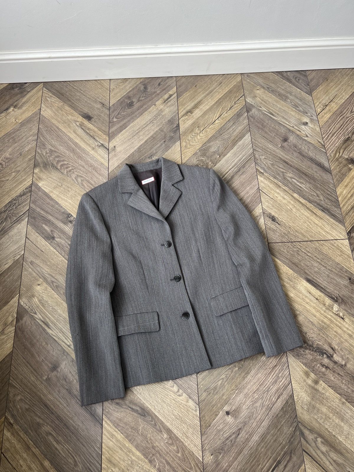 MAX&Co. Vintage Max&Co Womens Gray Wool Blend Suit Size M / US 6-8 / IT 42-44 - 3 Thumbnail