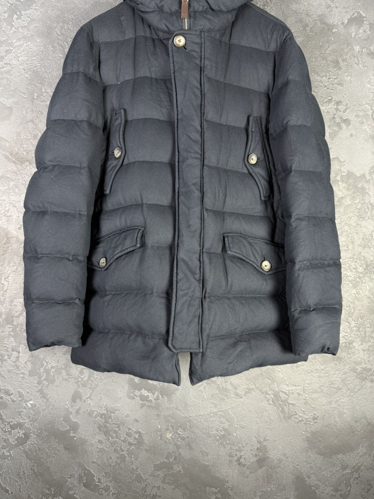 Herno HERNO Norfolk Men's Down Jacket Navy Blue Size 50 Size US M / EU 48-50 / 2 - 7 Thumbnail