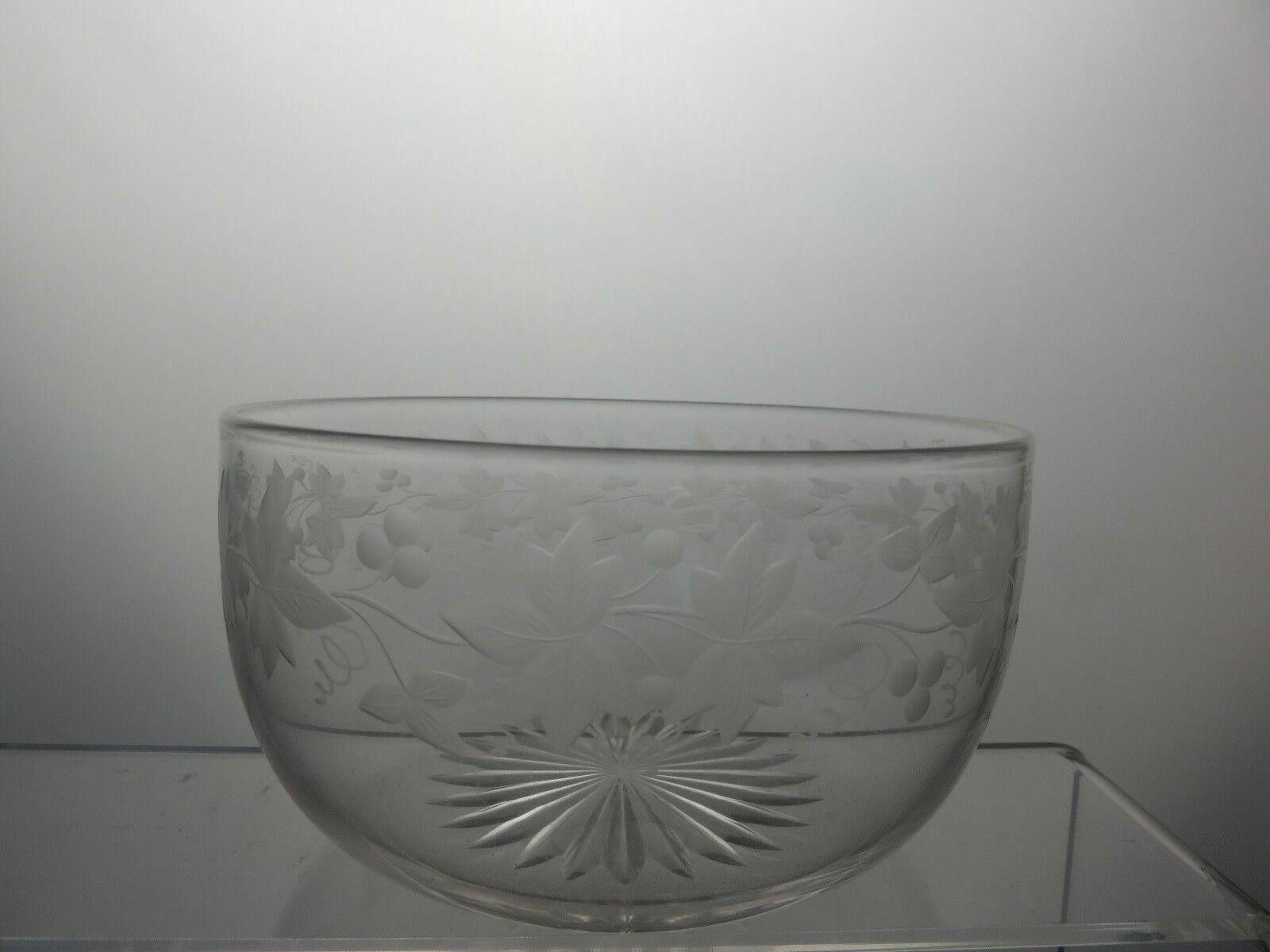 The Unbranded Brand Vintage Etched Glass Small Finger Bowl 2 2/3" Size ONE SIZE - 2 Thumbnail