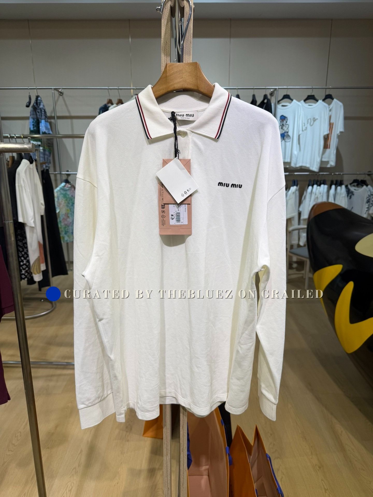 Miu Miu Miu Miu 2025 Long-Sleeve Polo Shirt Size M / US 6-8 / IT 42-44 - 1 Thumbnail