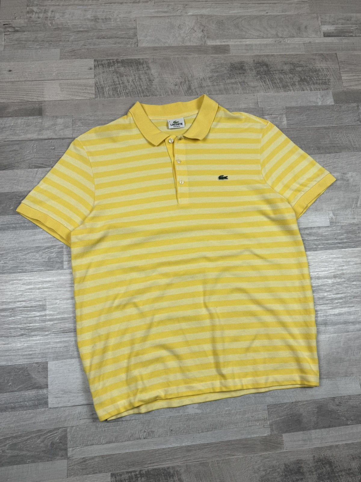 Lacoste Lacoste Yellow Striped Polo T shirt Mens Size US L / EU 52-54 / 3 - 1 Thumbnail