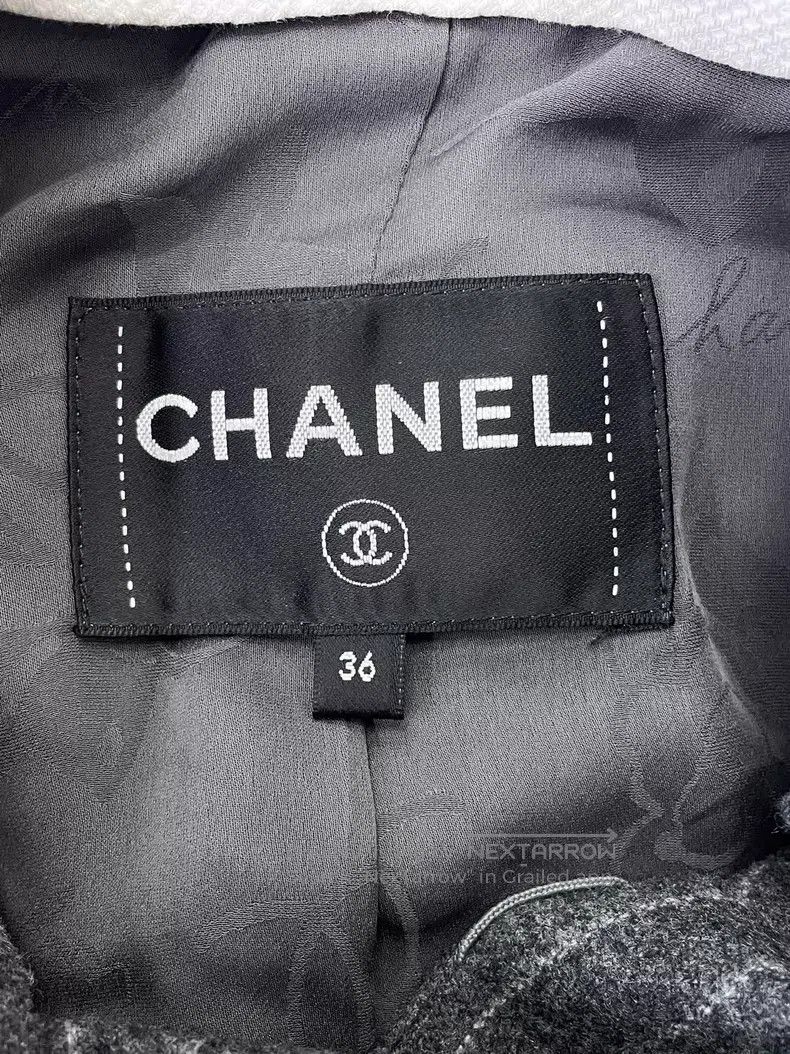 Chanel Chanel German Hamburg Series Stand-up Collar Striped Coat Size XS / US 0-2 / IT 36-38 - 4 Thumbnail